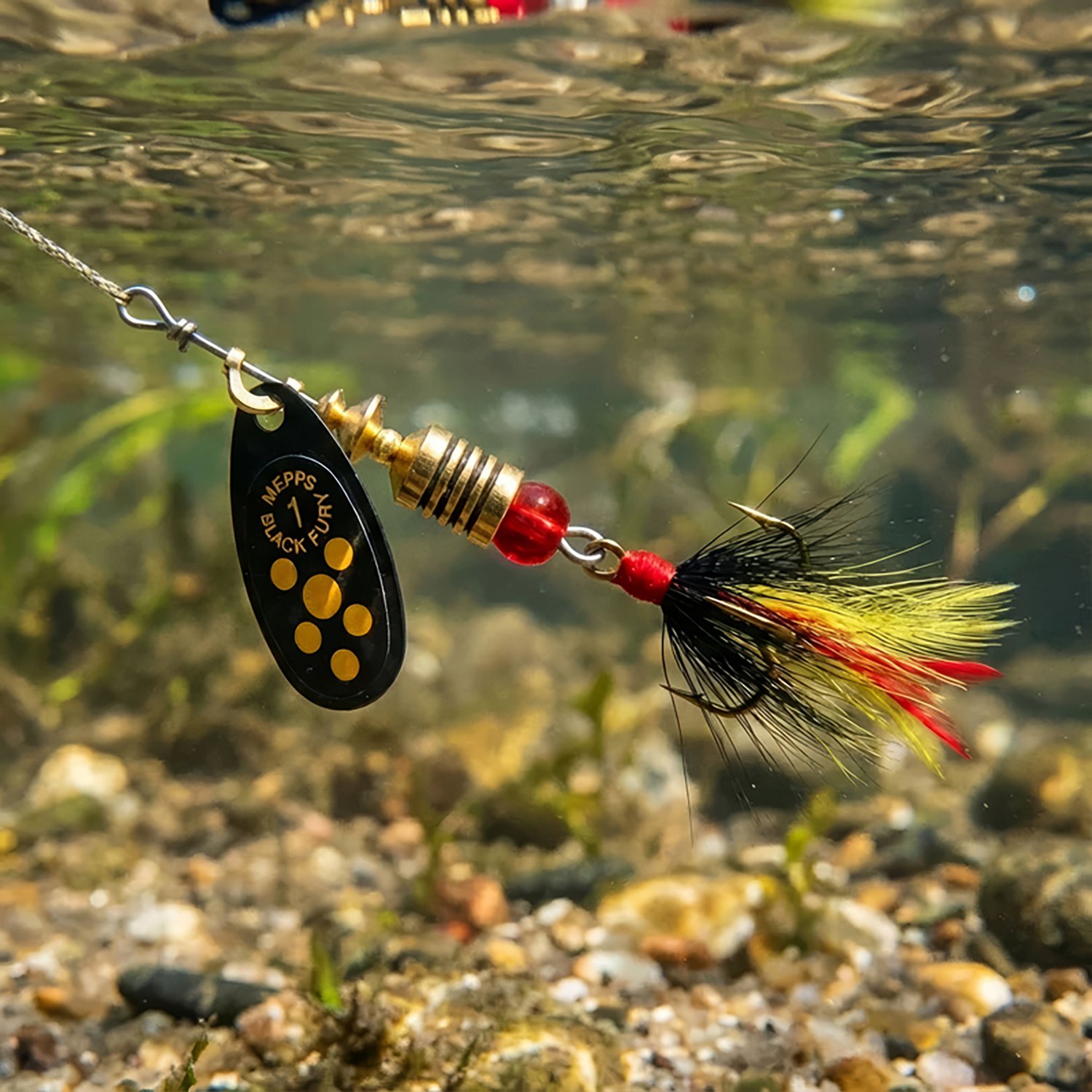 Mepps Black Fury 1/8 oz Dressed Treble In-Line Spinner - view number 2