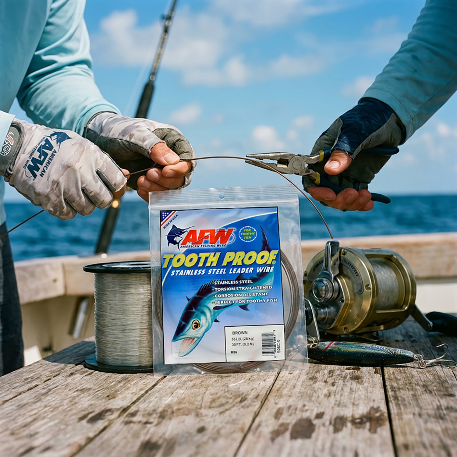 American Fishing Wire Tooth Proof 140 lbs - 30 ft Single-Strand Leader Wire                                                      - view number 2