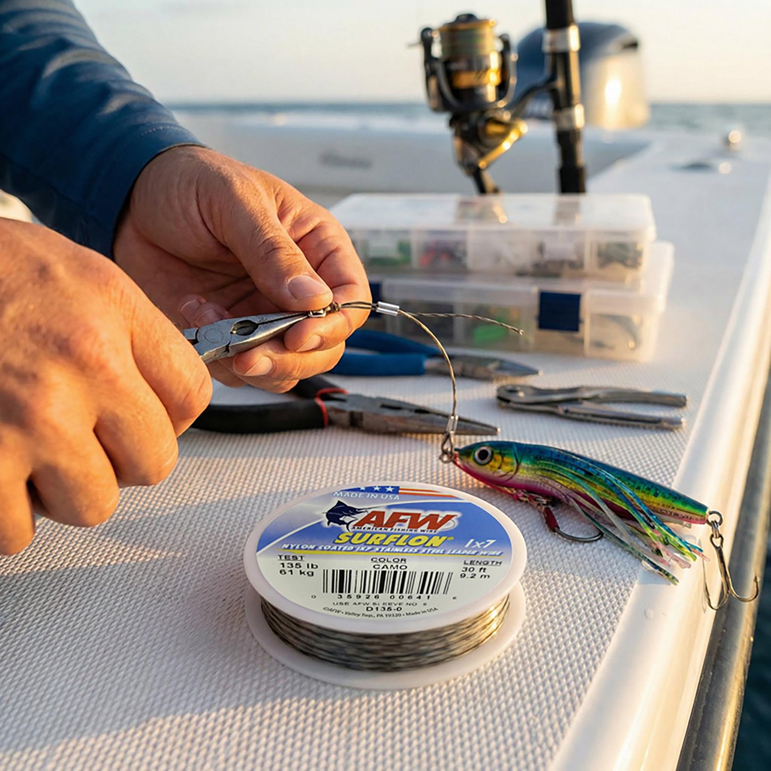 American Fishing Wire Surflon 40 lbs - 30 ft Leader Wire                                                                         - view number 2