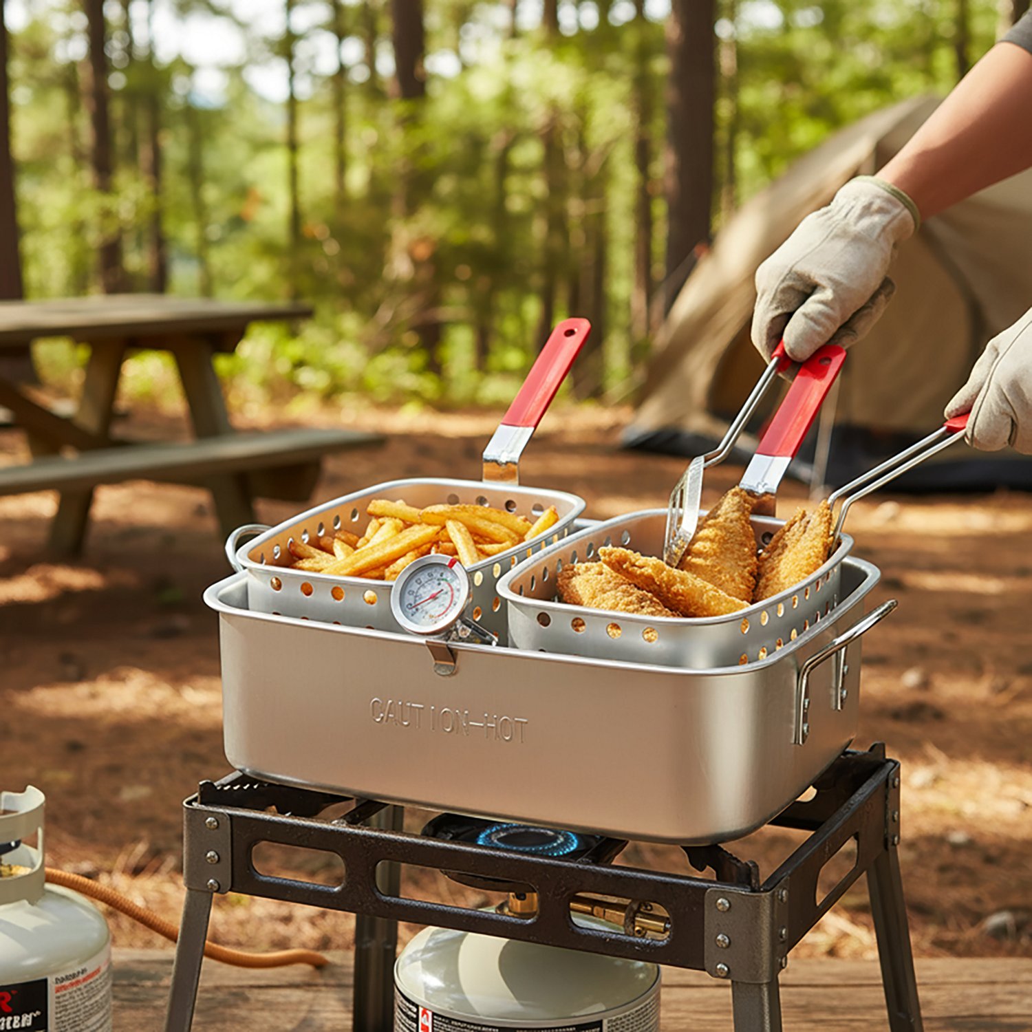 Outdoor Gourmet 15 qt. Pan with Dual Baskets - view number 6