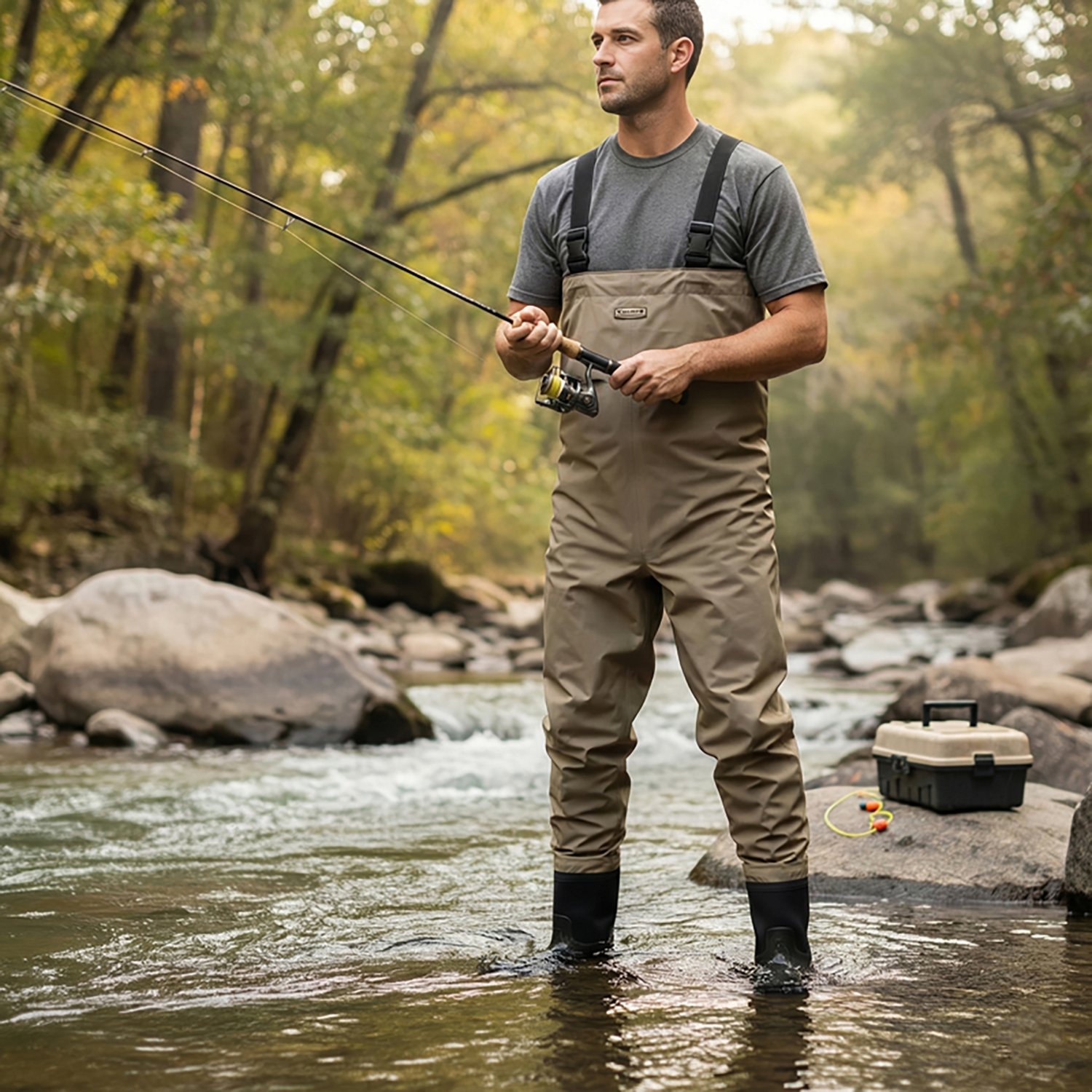 Magellan Outdoors Men's Breathable Stocking-Foot Waders - view number 2