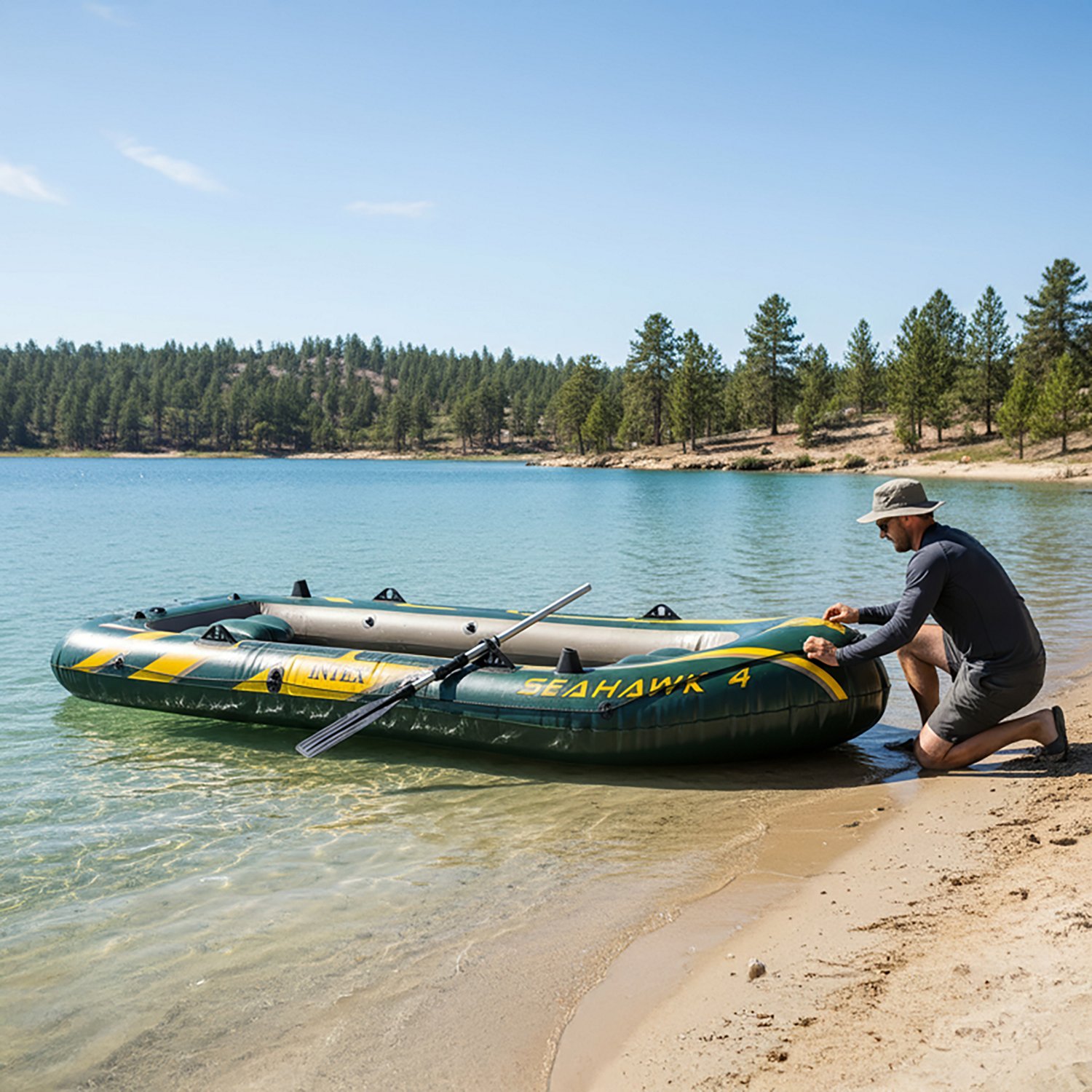INTEX Seahawk 11 ft 7 in Inflatable Boat Set | Academy