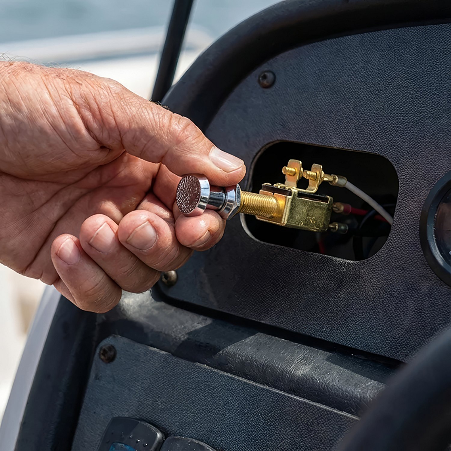 Marine Raider 2-Position Brass Push/Pull Switch - view number 2