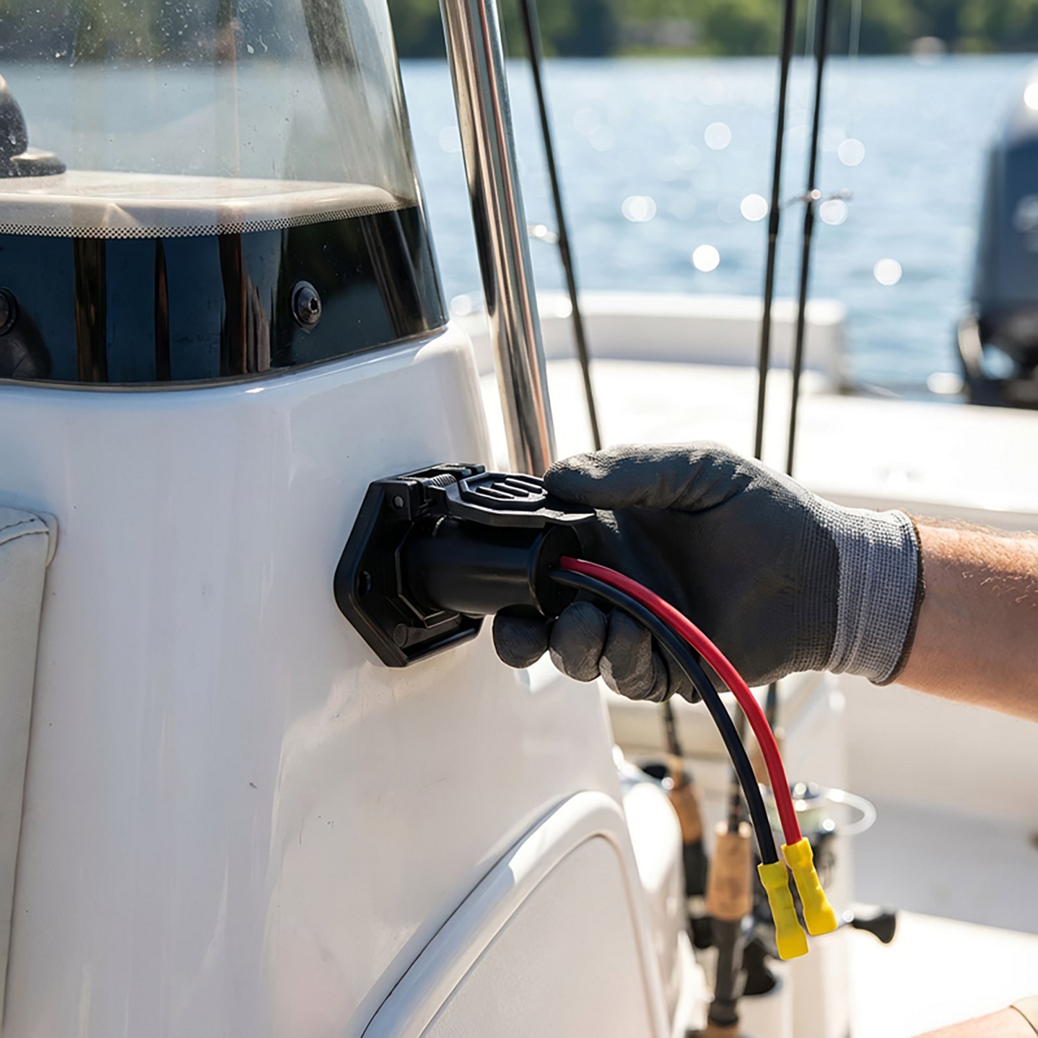 Marine Raider 2-Wire 8 Gauge Male Trolling Motor Connector - view number 5