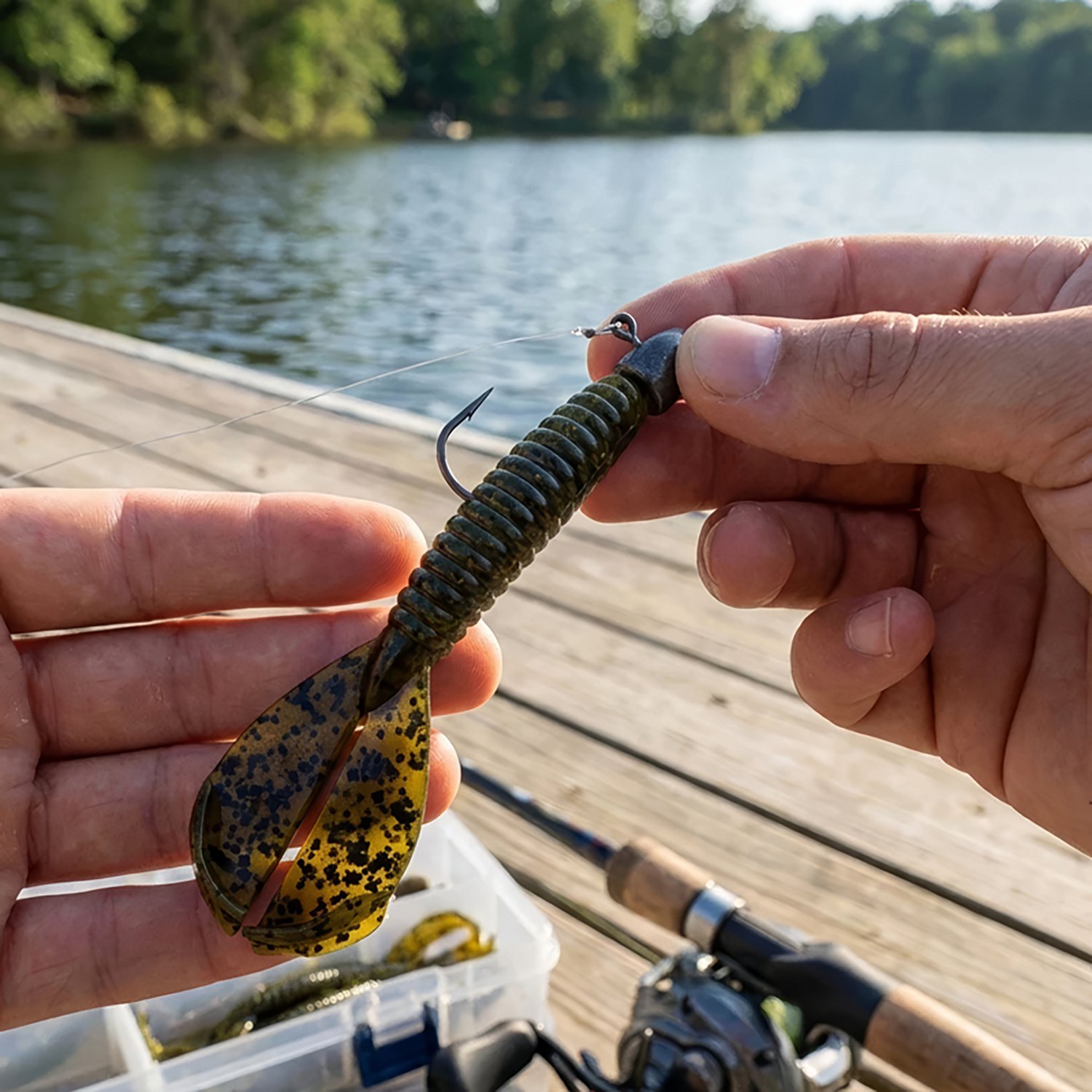 Strike King Rage Twin Tail Menace Grub Soft Baits 8-Pack                                                                         - view number 2