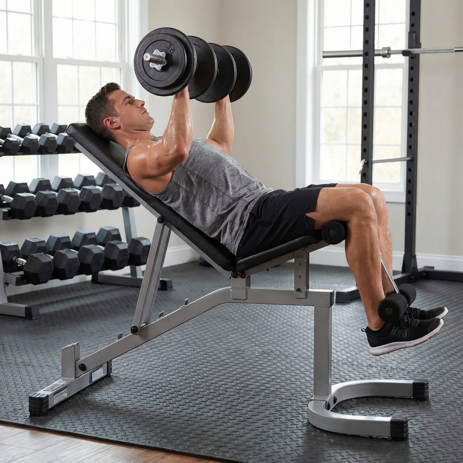 Body-Solid Powerline Flat Incline Decline Weight Bench - view number 3