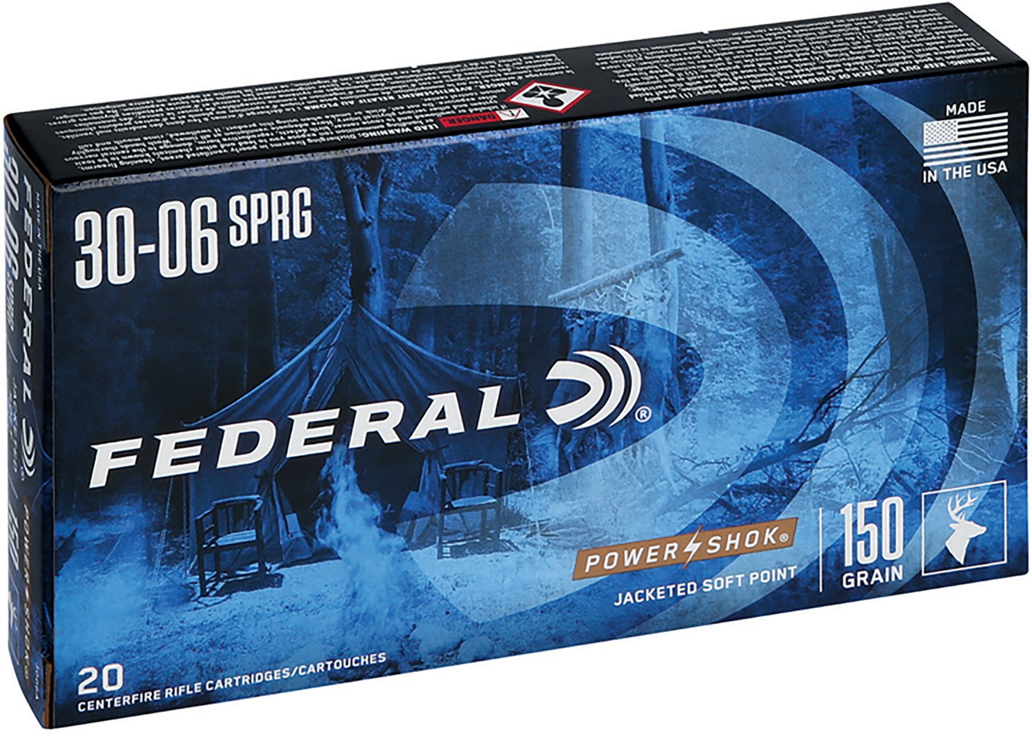 Federal Premium Ammunition Power-Shok .30-06 Springfield 150-Grain Centerfire Rifle Ammunition - view number 3