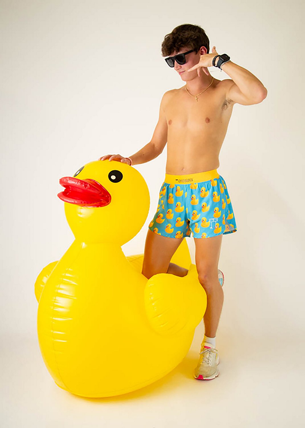 ChicknLegs Men's Rubber Ducky Half Split Shorts 4 in - view number 3