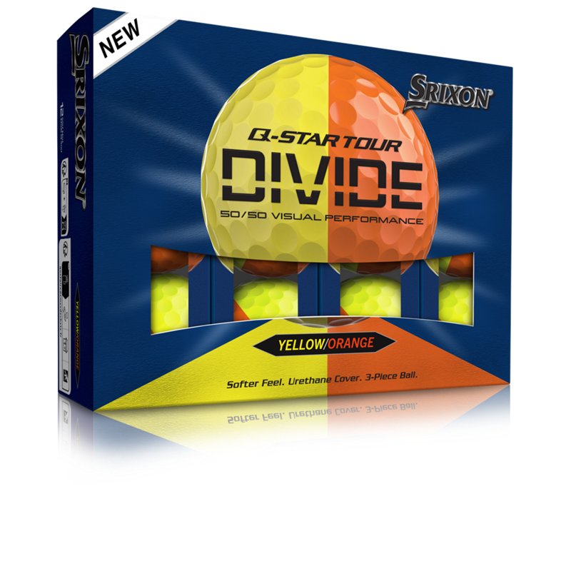 Q-STAR TOUR Divide 2 2024 Golf Balls, Orange - Srixon