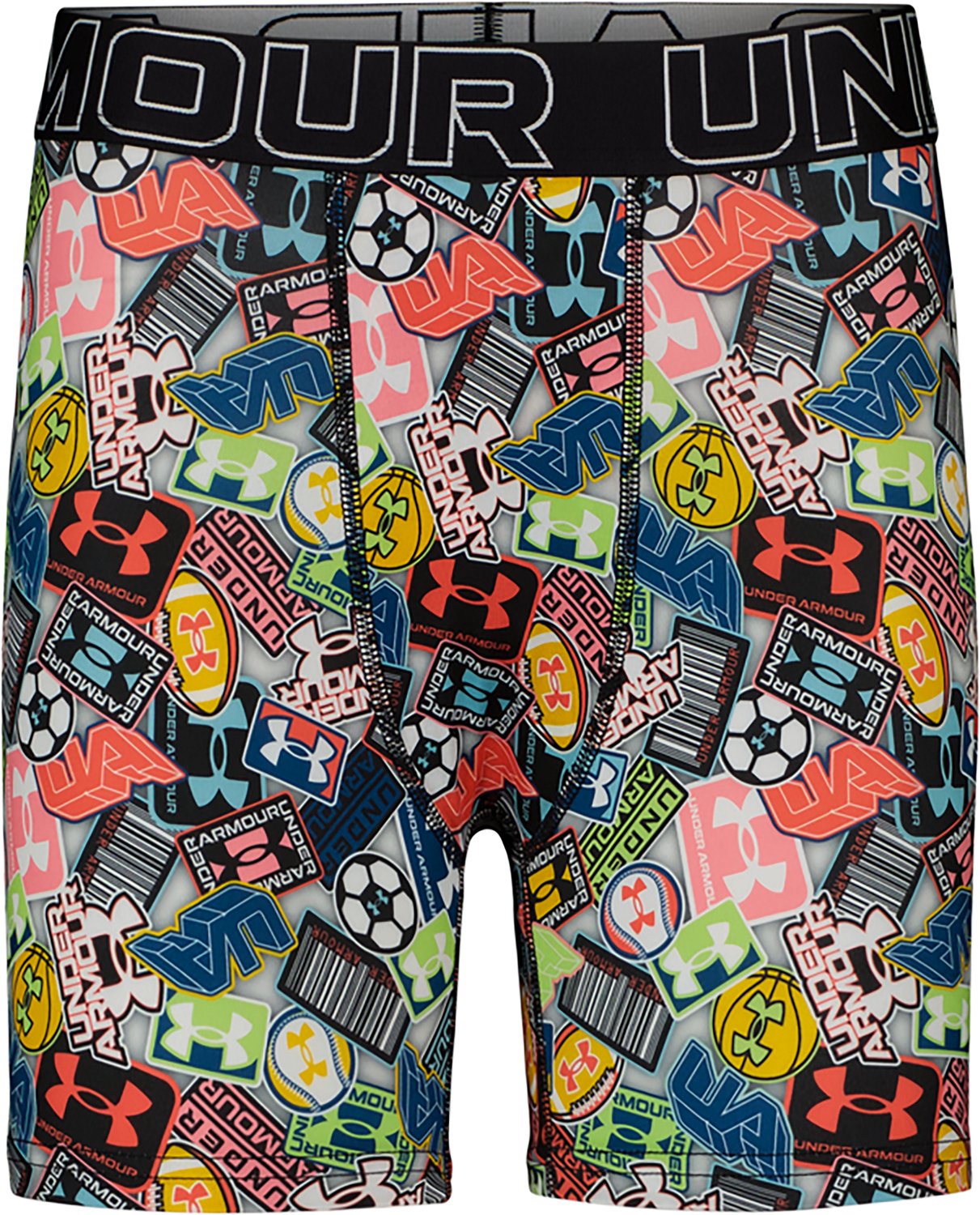 Under Armour Boys' Performance Sticker Shock Boxer Briefs 3-Pack - view number 2
