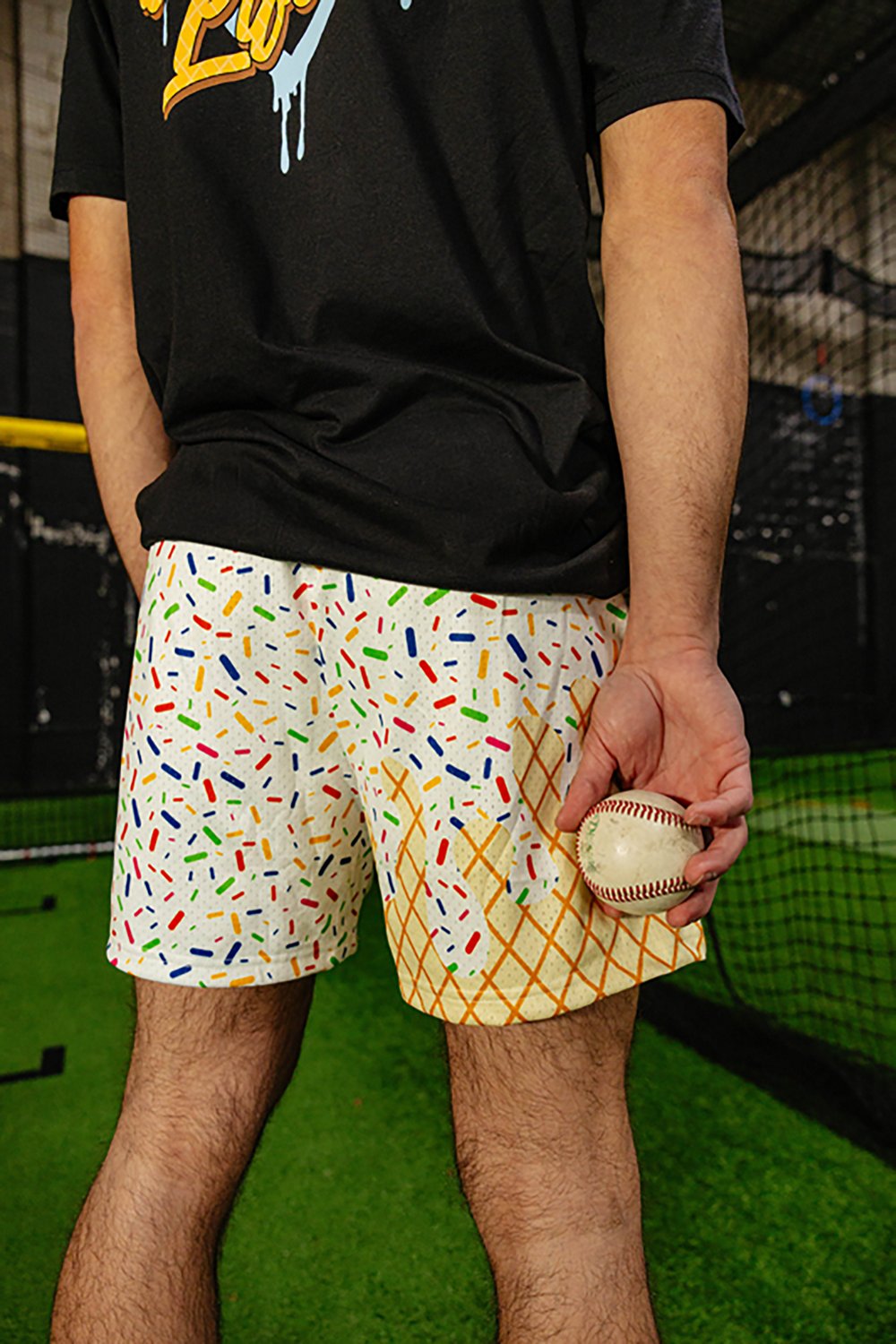 Baseball Lifestyle 101 Adult Ice Cream Shorts 5 in                                                                               - view number 3