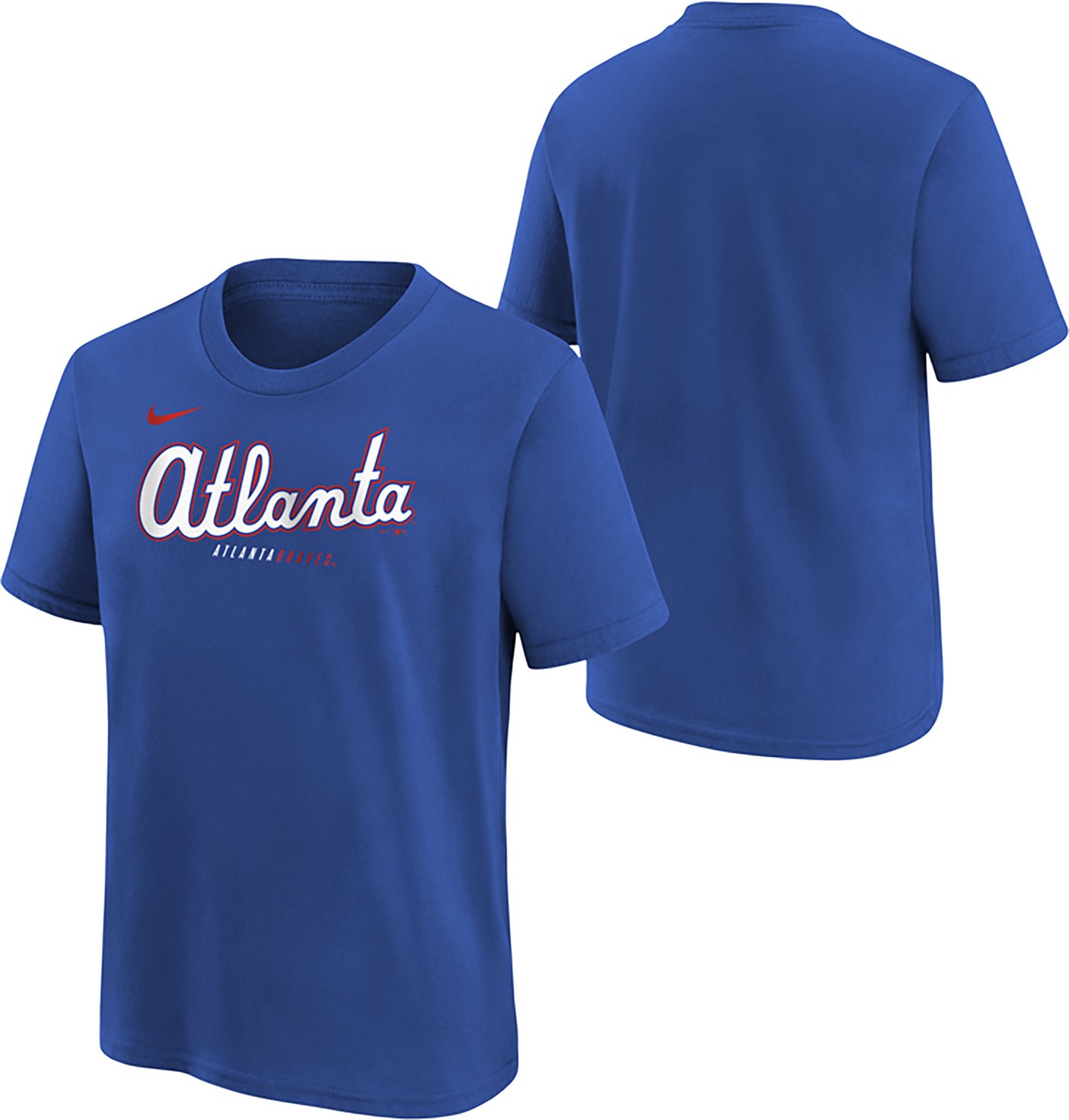 Nike Youth Atlanta Braves City Connect Wordmark Short Sleeve T-shirt - view number 3