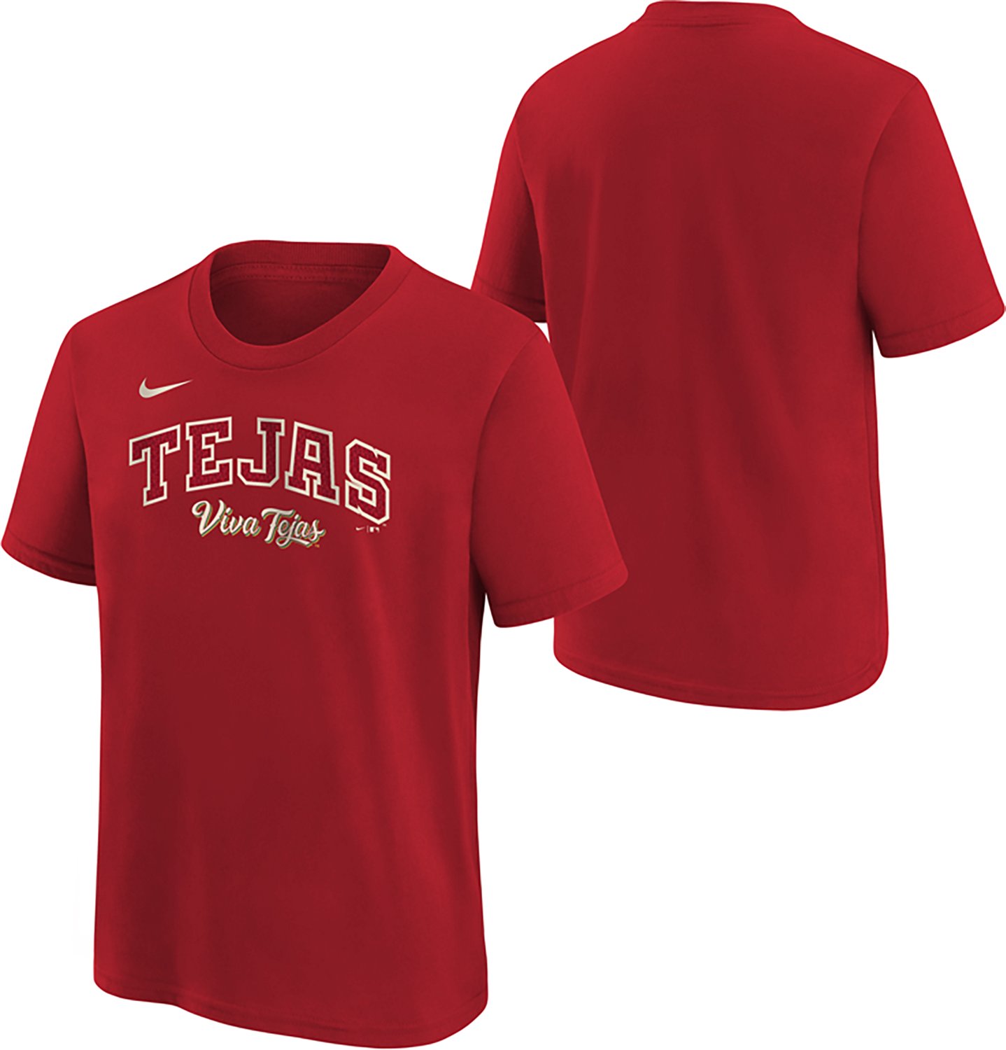 Nike Youth Texas Rangers City Connect Wordmark Short Sleeve T-shirt. - view number 3