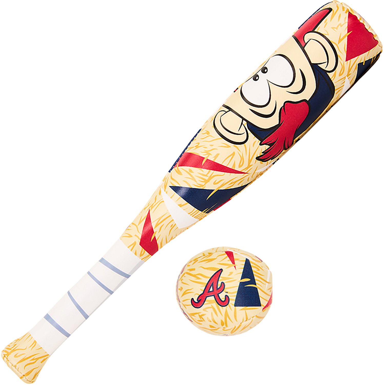 Franklin Sports MLB Atlanta Braves Mini Mascot Bat and Ball Set
