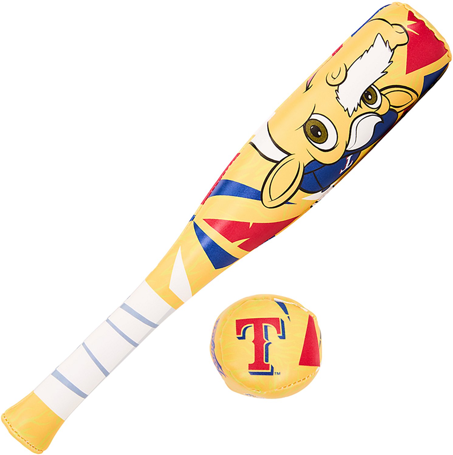 Franklin Sports Kids' MLB Texas Rangers Mini Mascot Bat and Ball Set