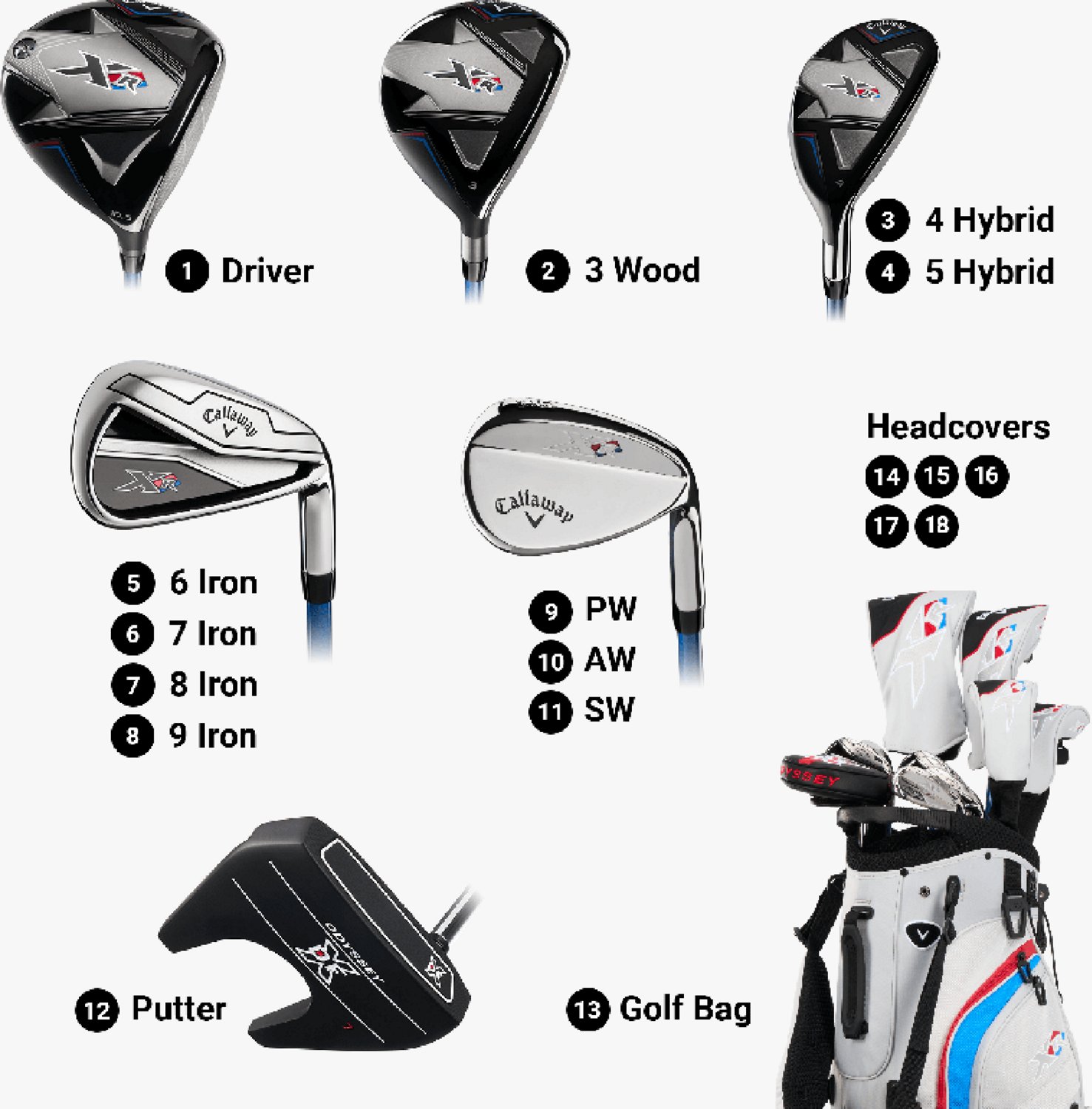 Callaway Men's XR 13-Club Golf Set - view number 2