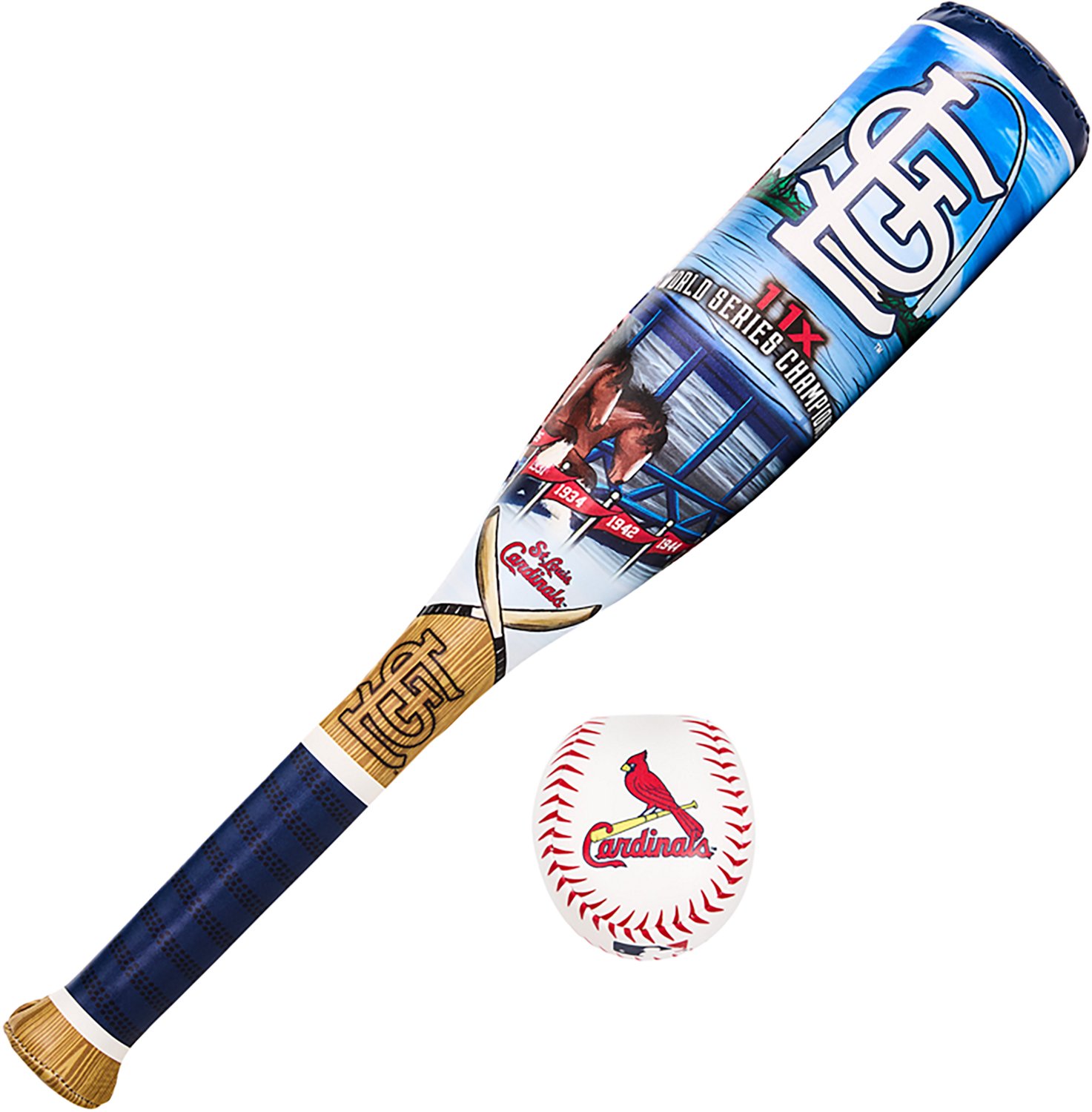 Franklin Sports Kids' MLB St. Louis Cardinals Soft Sport Bat and Ball Set