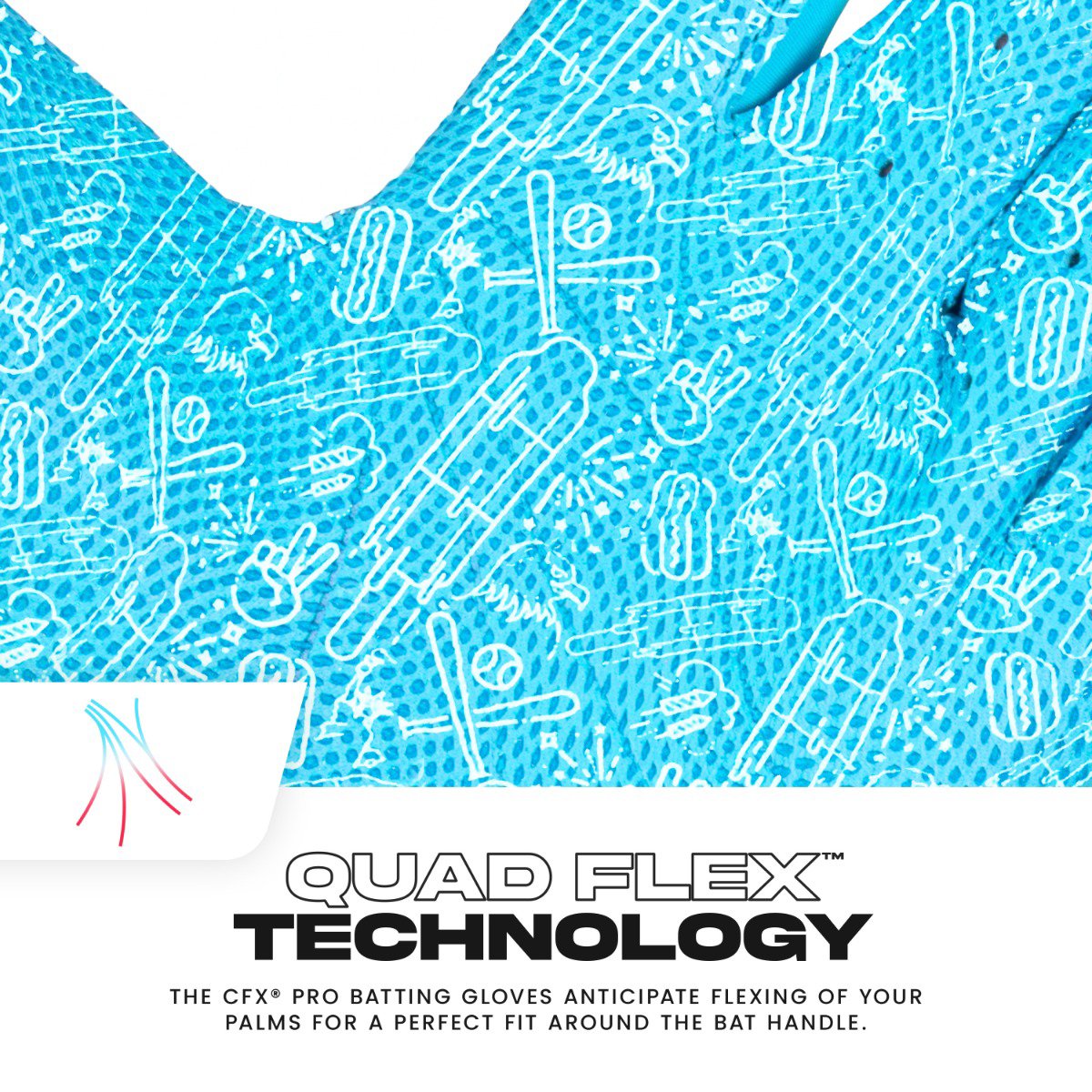 Franklin Youth CFX Pro Chrome Batting Gloves                                                                                     - view number 3