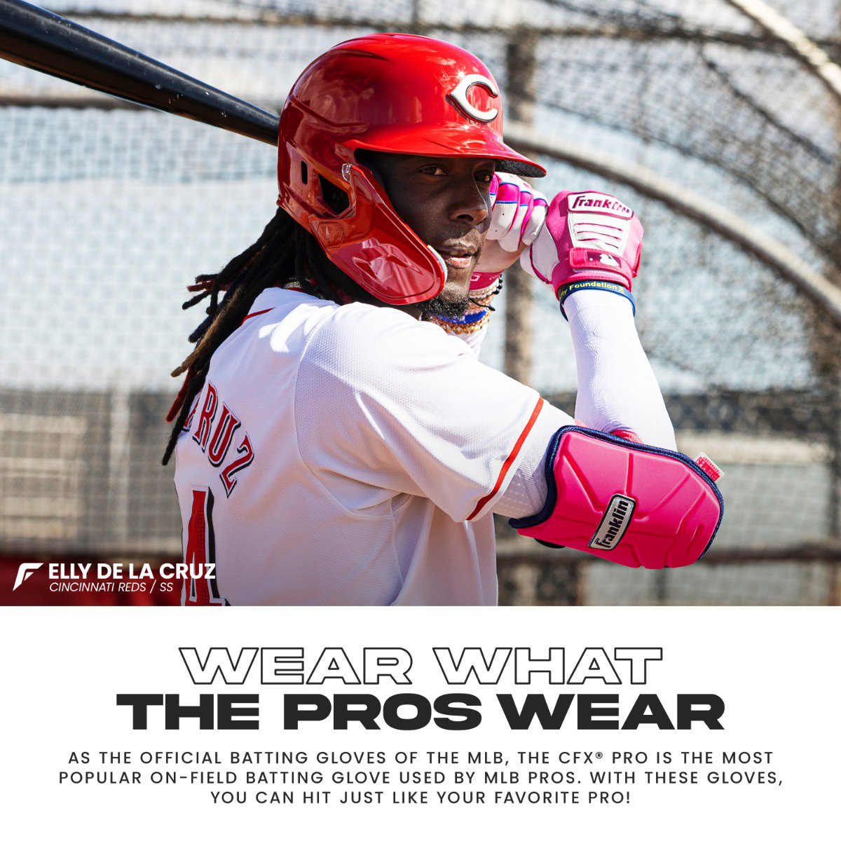 Franklin Youth CFX Pro Chrome Batting Gloves                                                                                     - view number 6