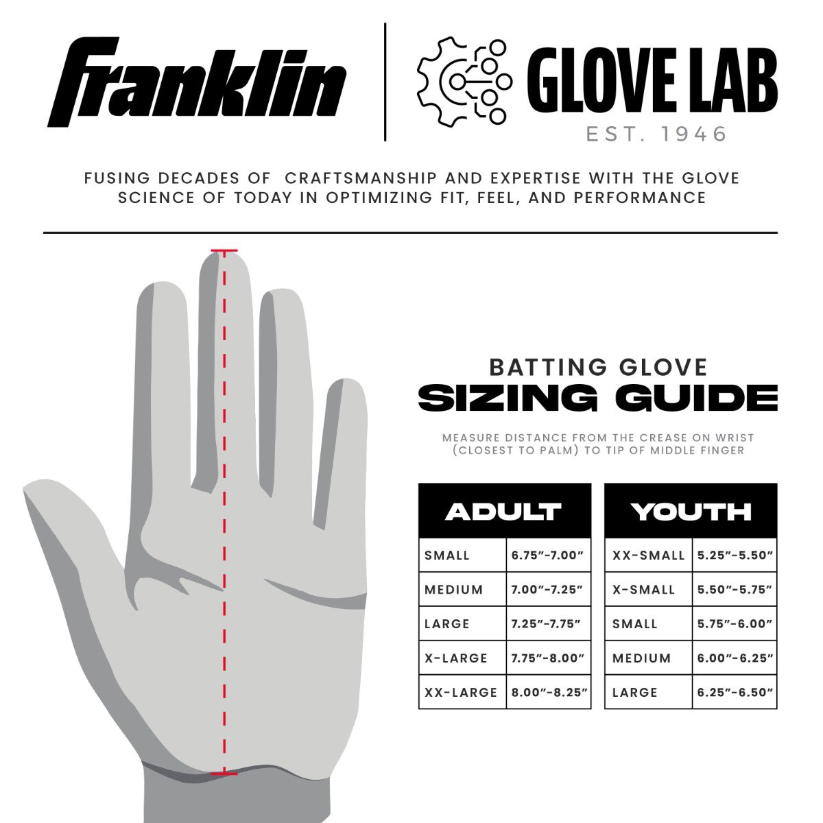 Franklin Youth CFX Pro Chrome Batting Gloves                                                                                     - view number 7