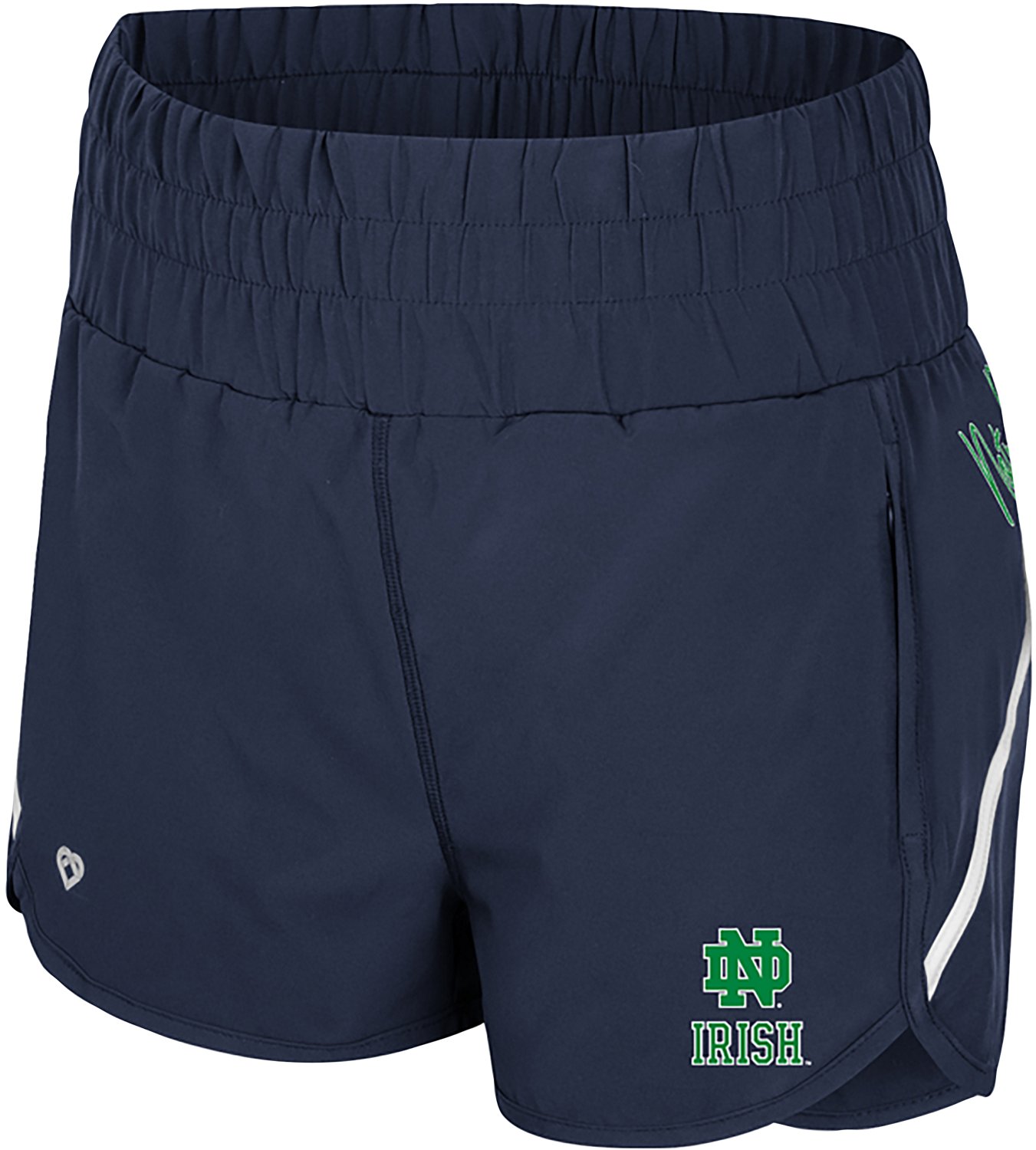 Colosseum Athletics Women's University of Notre Dame Levitation High Waist Shorts 2.5 in