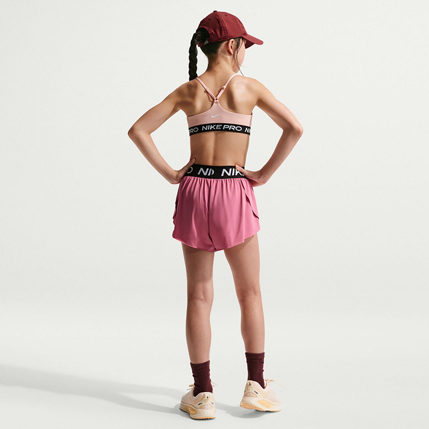 Nike Girls' Pro Dri-FIT 2 in 1 Knit Shorts 3 in - view number 2