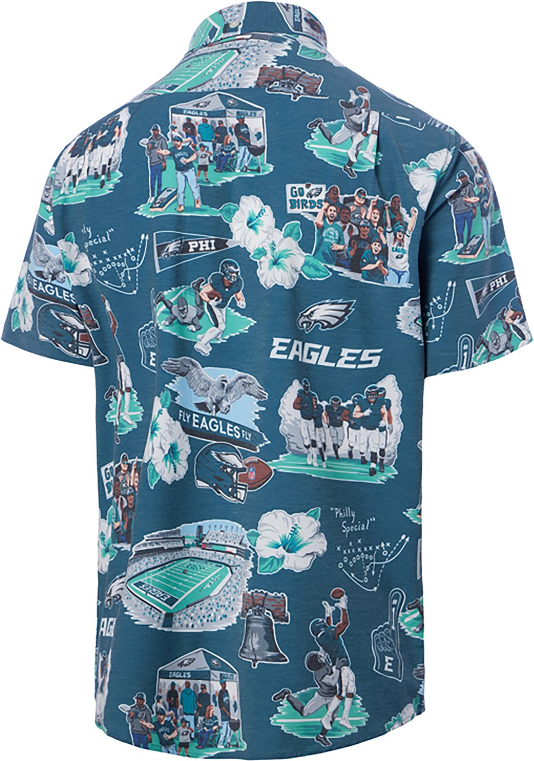 Reyn Spooner Men's Philadelphia Eagles Scenic Performance Button Front Shirt - view number 2