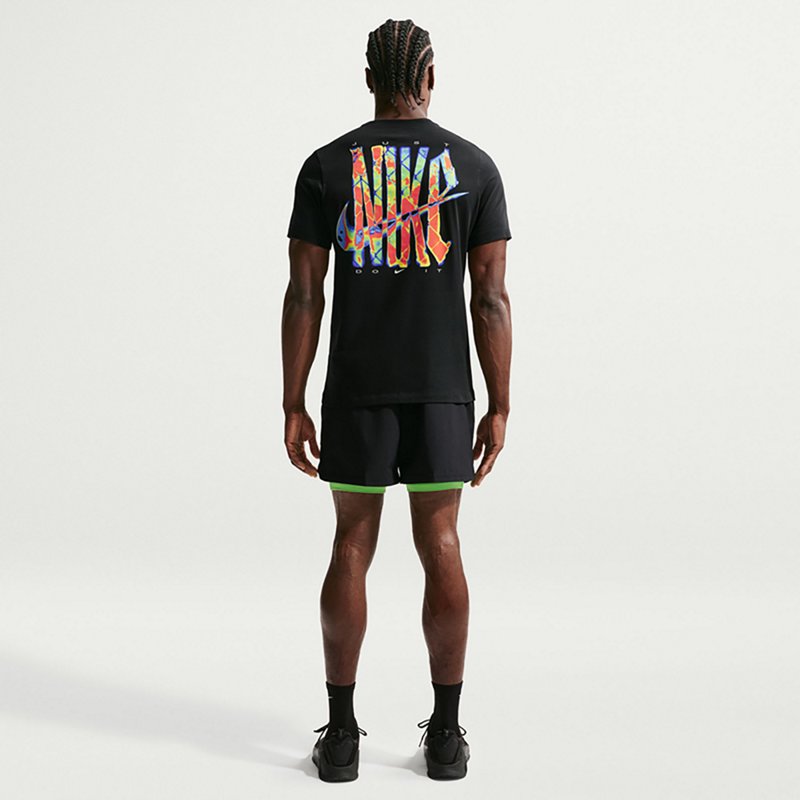 Nike Men's Thermal Print Graphic T-Shirt, Medium, Black