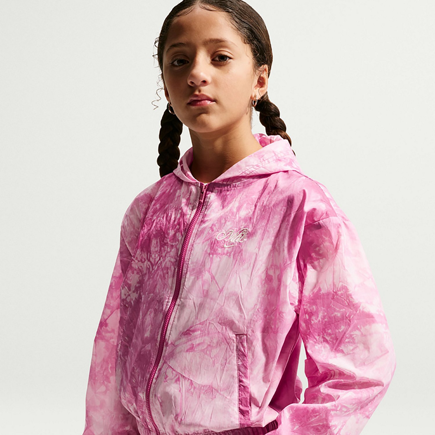 Nike Girls' Nike Sportswear Woven Graphic Track Jacket