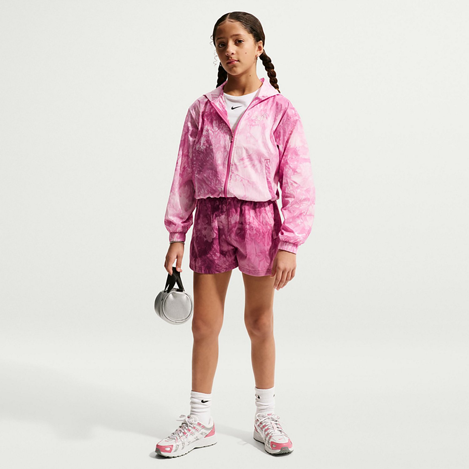 Nike Girls' Nike Sportswear Woven Graphic Track Jacket - view number 3