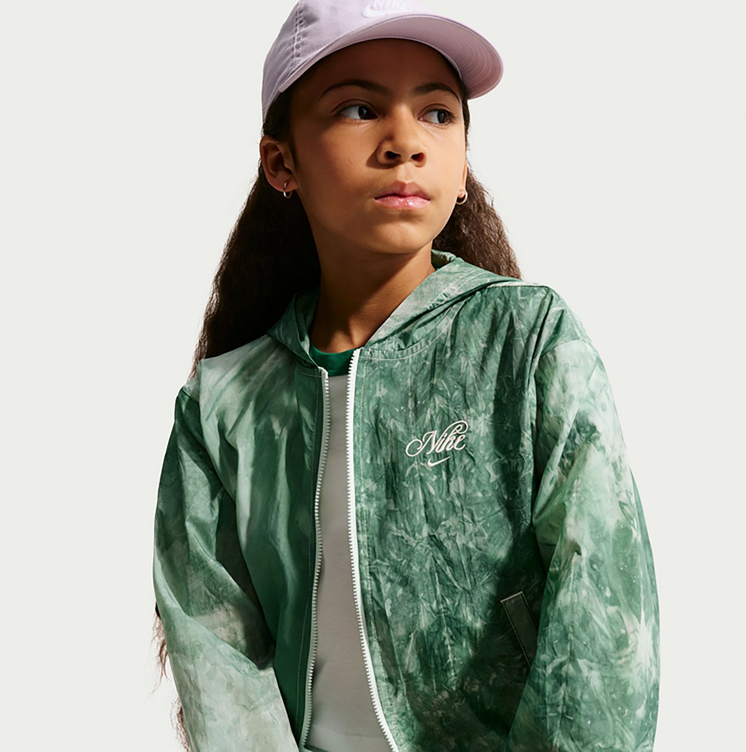 Nike Girls' Nike Sportswear Woven Graphic Track Jacket - view number 3