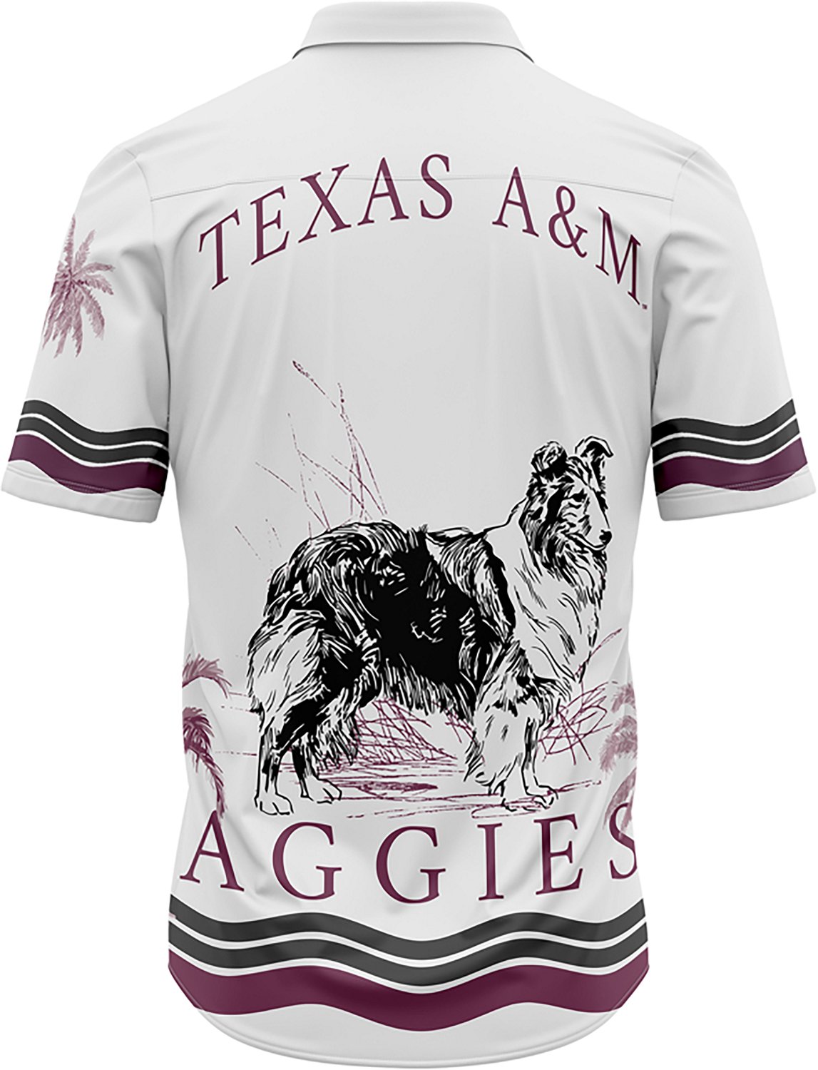 Dyme Lyfe Men's Texas A&M University Sublimated Mascot Palm Trees Button Up Shirt - view number 2