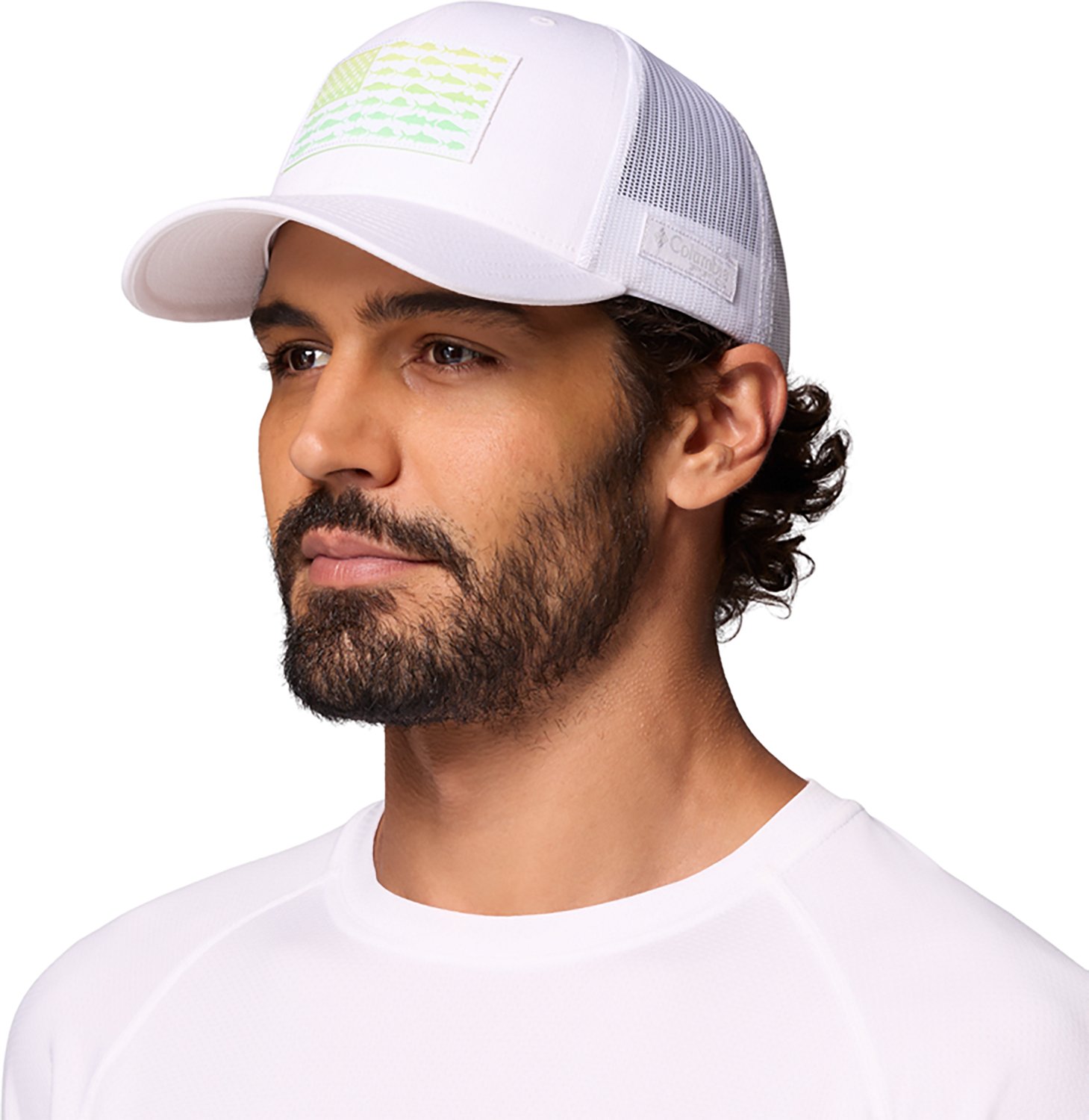 Columbia Sportswear Men's PFG Mesh Snap Back Fish Flag Cap