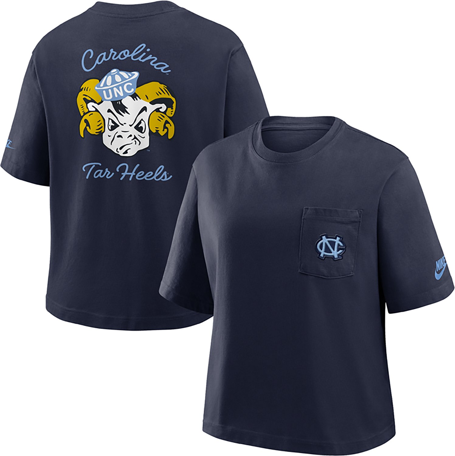Nike Women's University of North Carolina Legacy Pocket Boxy T-shirt - view number 3