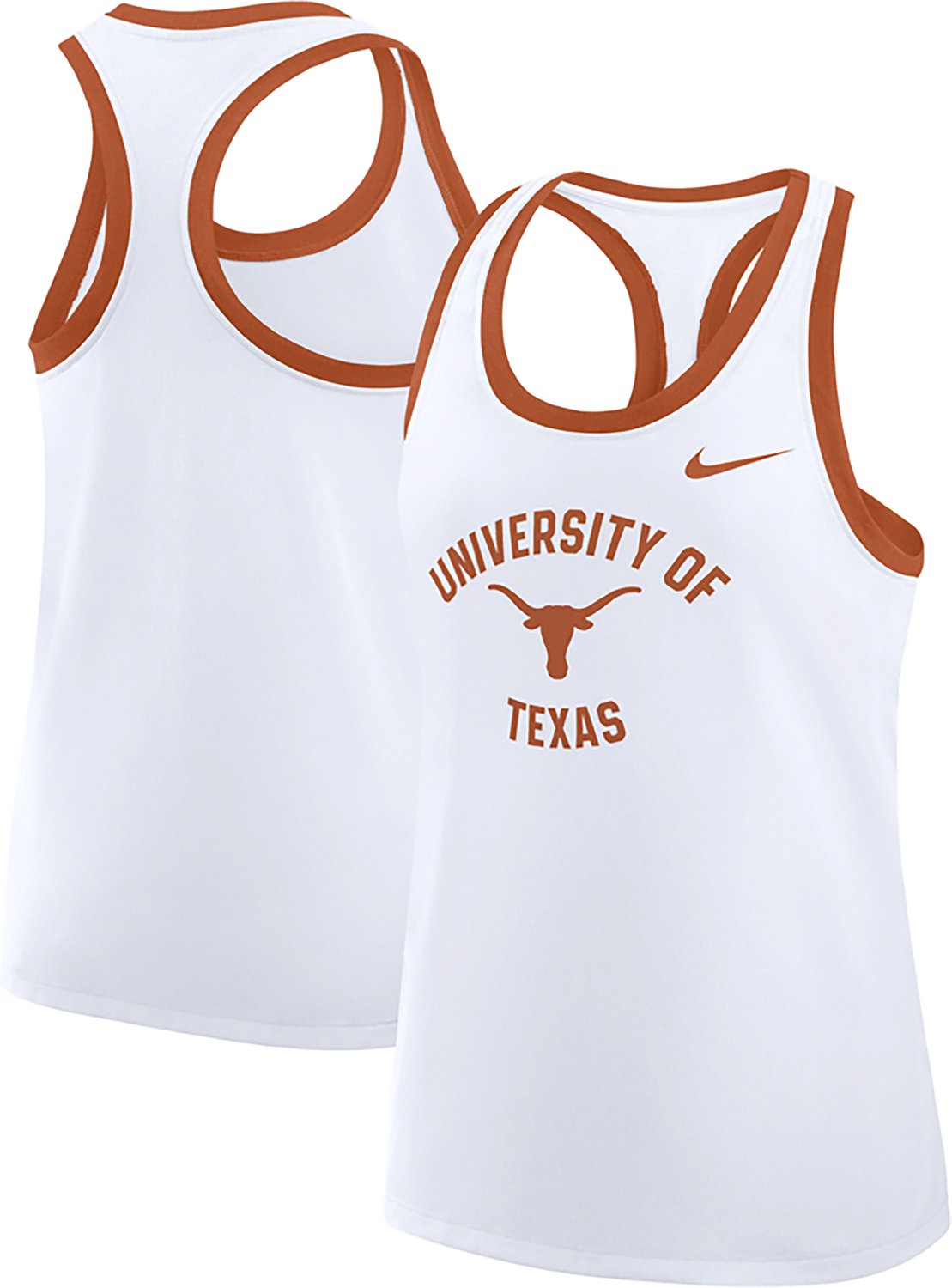 Nike Women's University of Texas School Arch Racerback Tank Top - view number 3