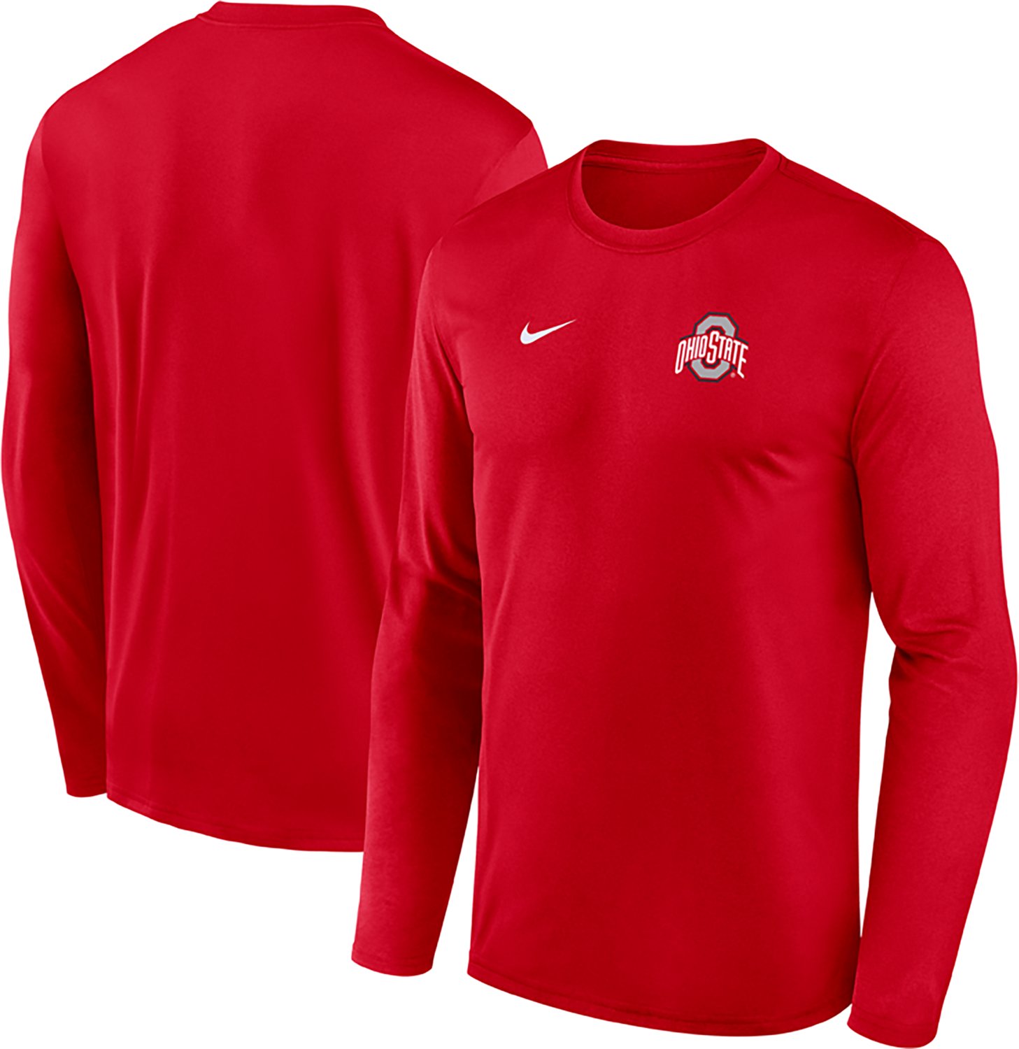 Nike Men's Ohio State University Small Logo Dri-FIT Legend Long Sleeve T-shirt - view number 3