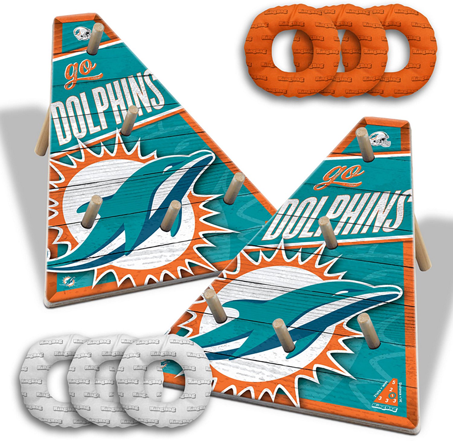 YouTheFan Miami Dolphins RingBag Cornhole Game
