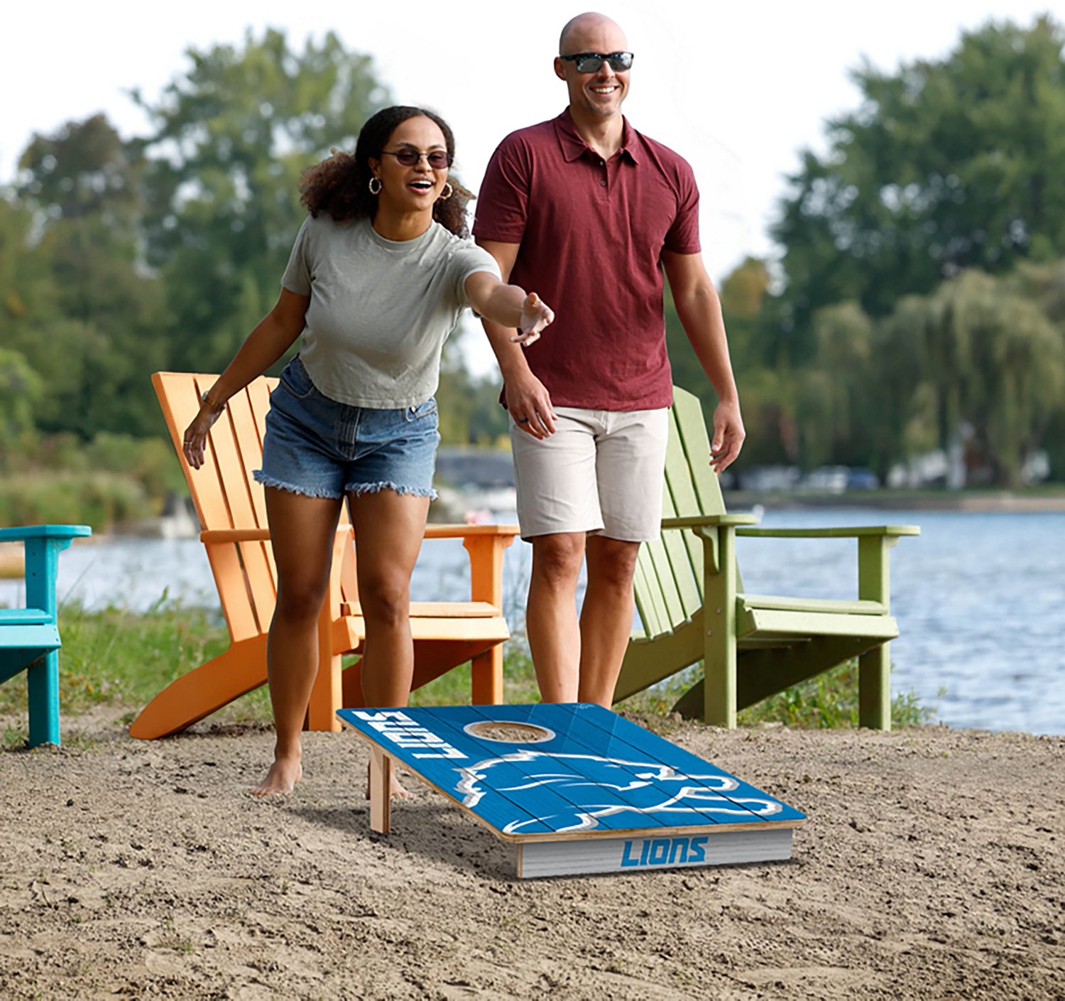 YouTheFan Detroit Lions 2' x 3' Cornhole Game - view number 6