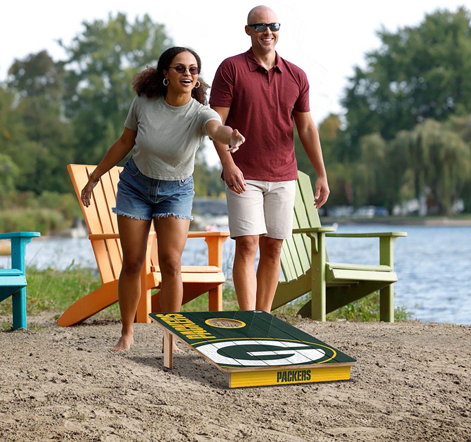 YouTheFan Green Bay Packers 2' x 3' Cornhole Game - view number 6