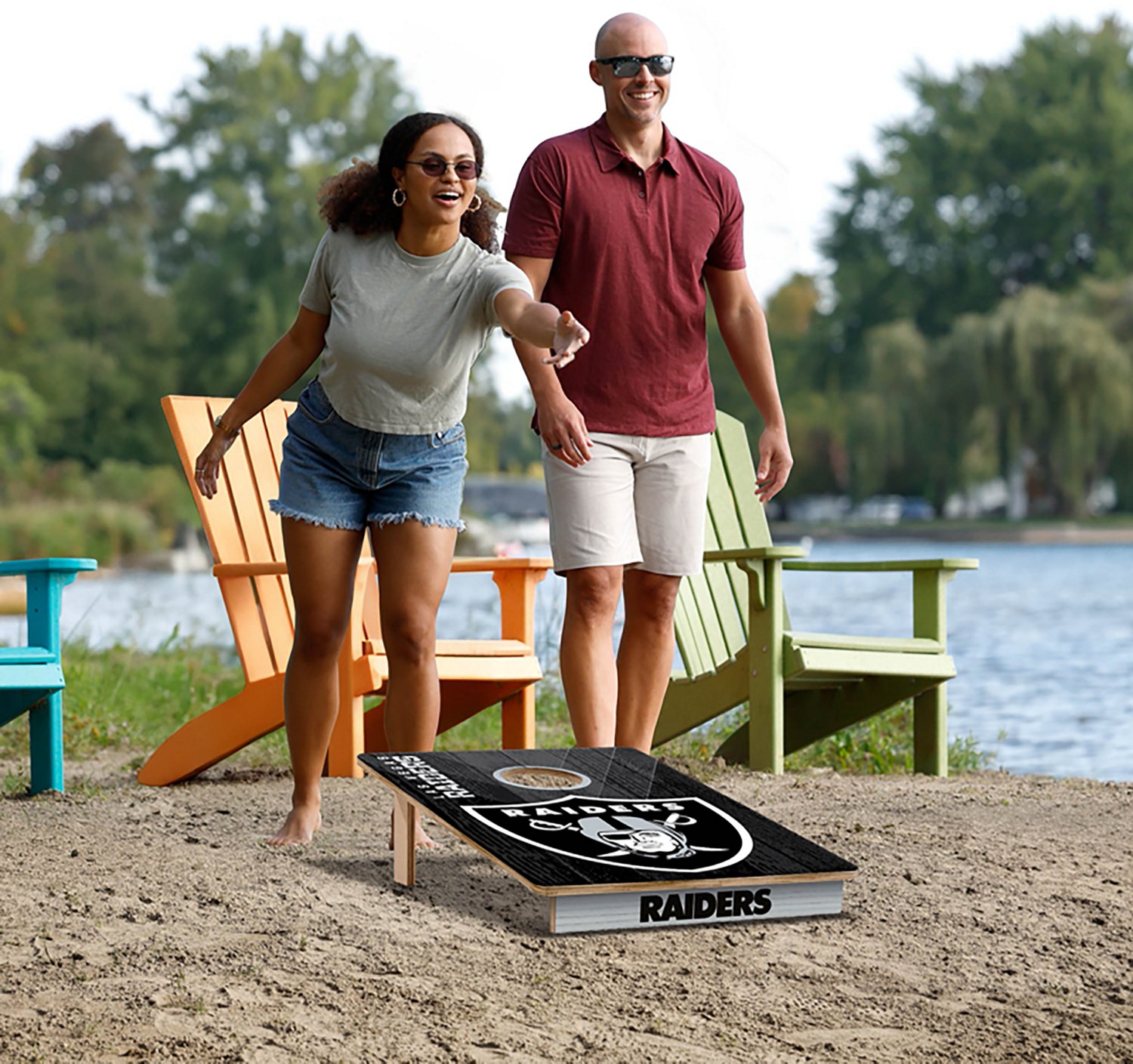 YouTheFan Las Vegas Raiders 2' x 3' Cornhole Game - view number 6