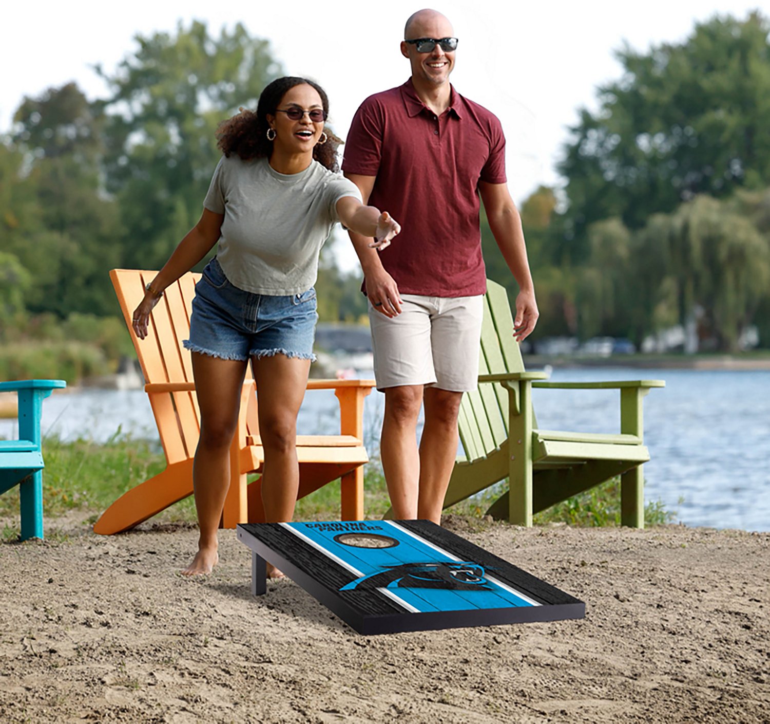 YouTheFan Carolina Panthers Cornhole Set - view number 6