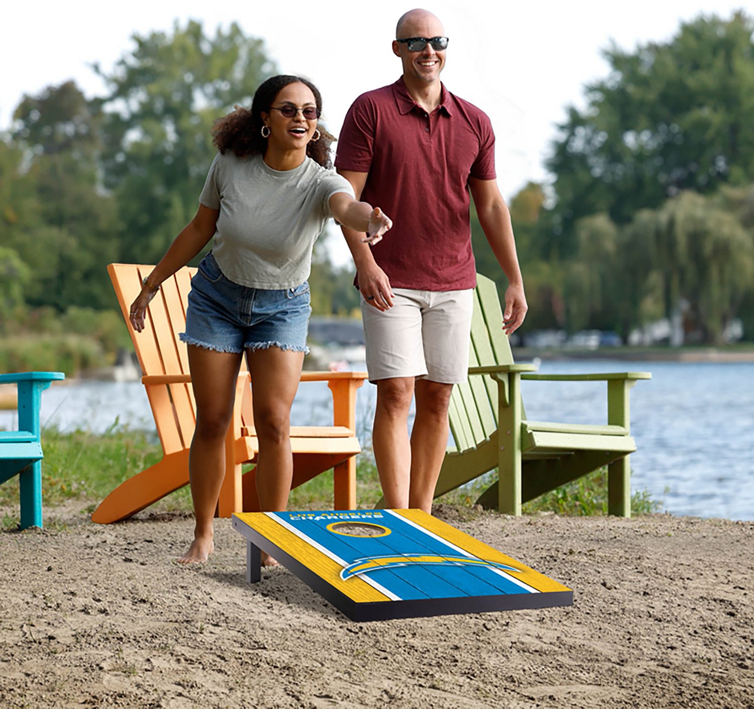 YouTheFan Los Angeles Chargers Cornhole Set - view number 6
