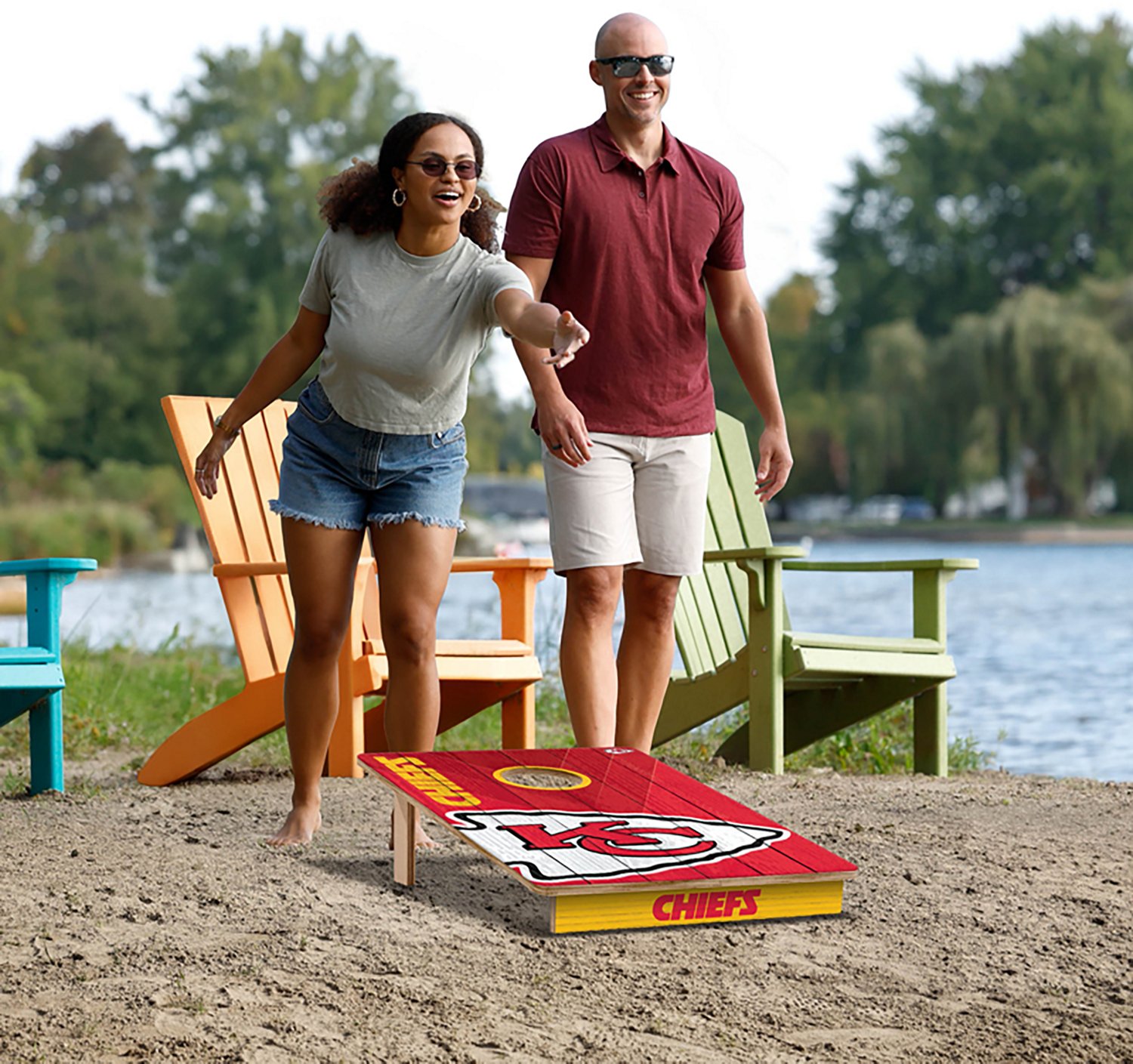 YouTheFan Kansas City Chiefs Cornhole Game - view number 6