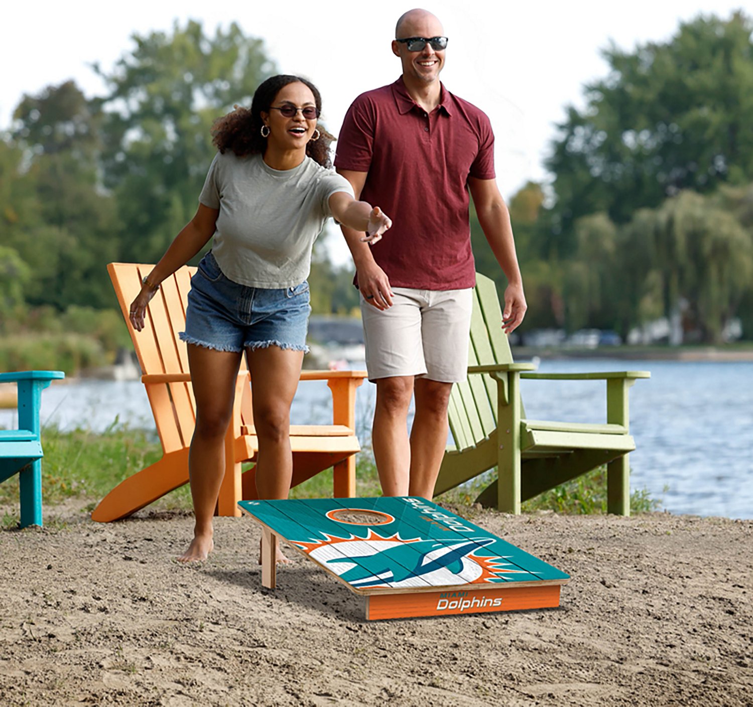 YouTheFan Miami Dolphins Cornhole Game - view number 6