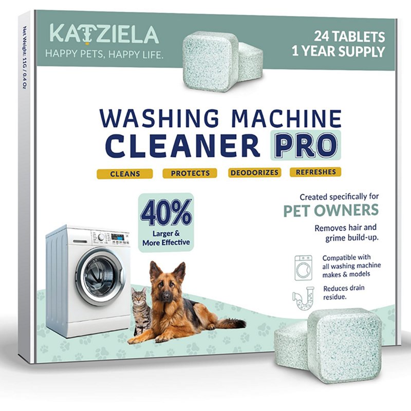 KAT-PWMC-24 Washing Machine Cleaner Tablets Formulated for Pet Owners  24 Pro Pack