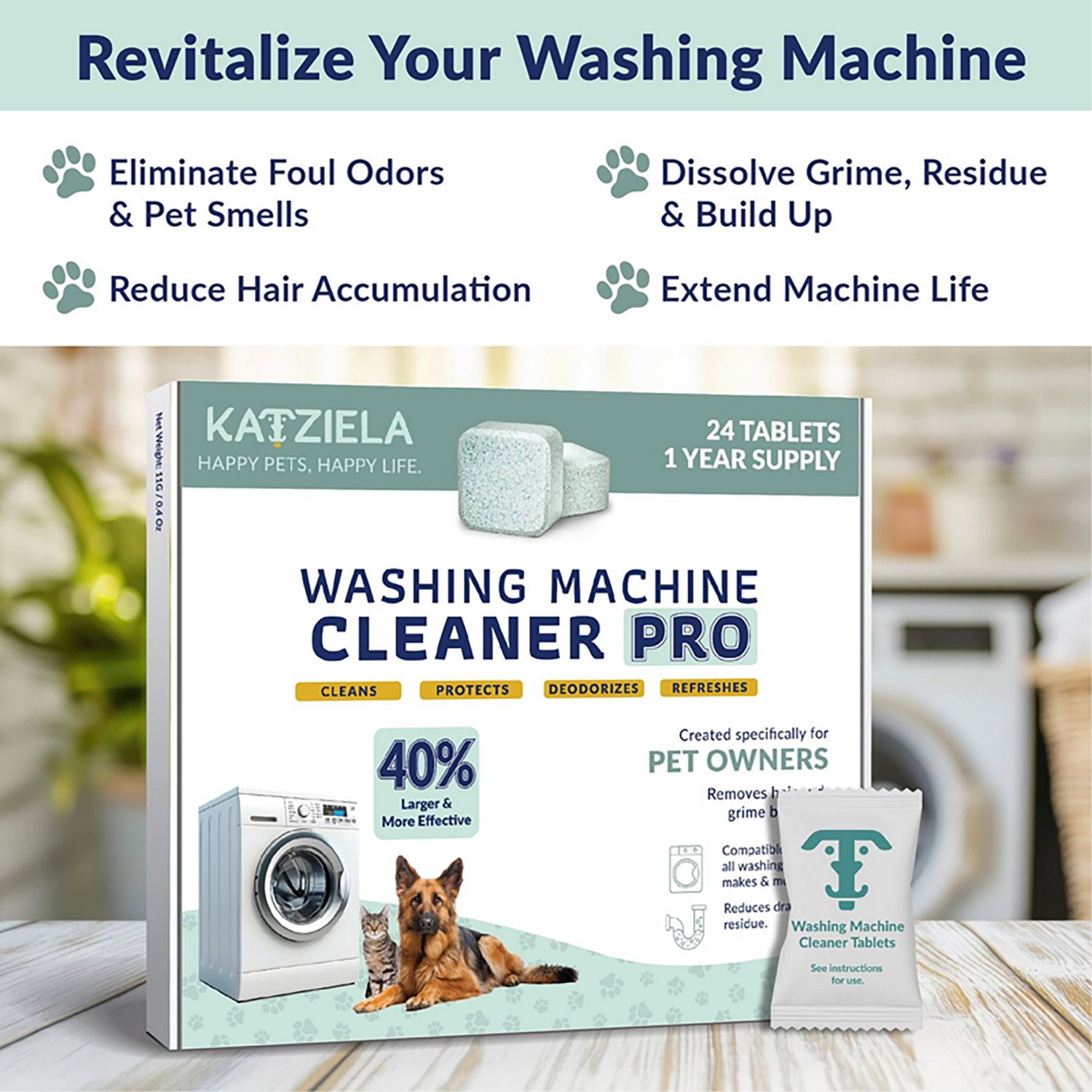 Katziela Washing Machine Cleaner Pro Tablets 24 Pack - view number 3