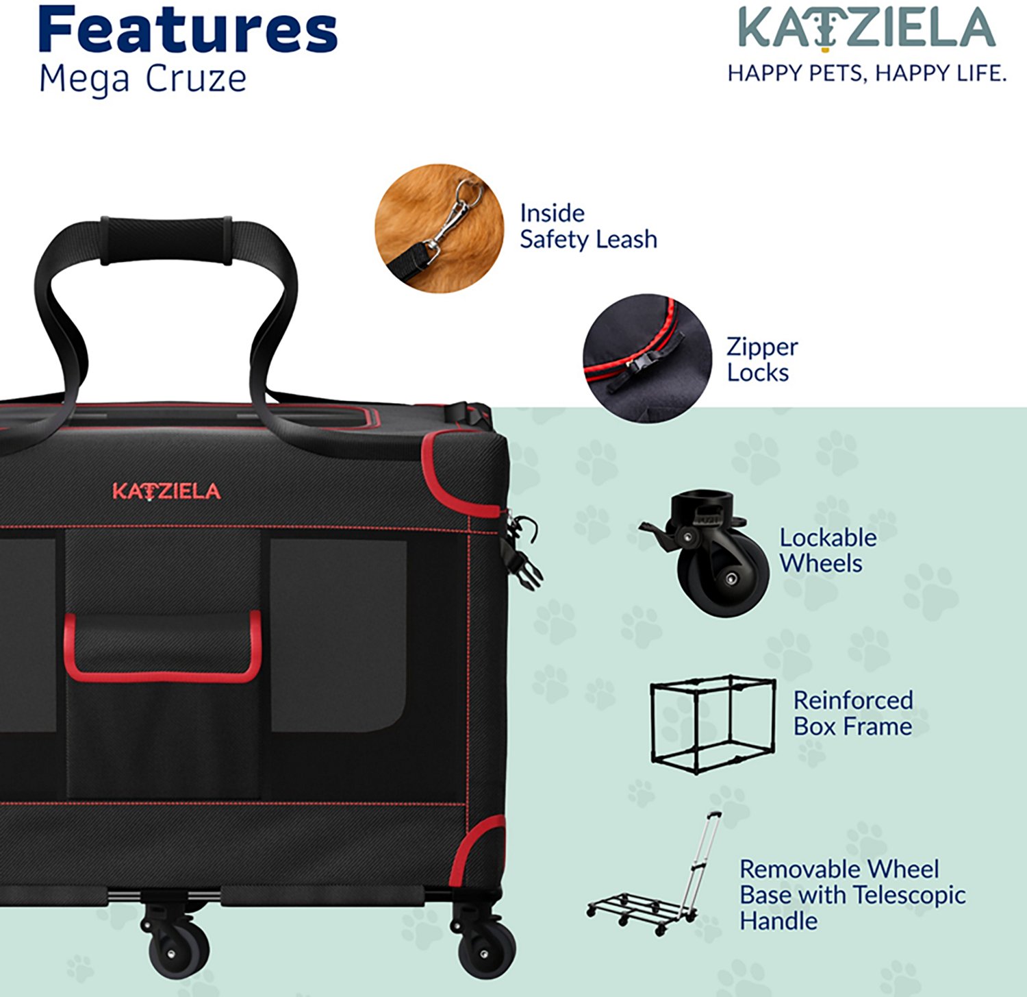 Katziela Mega Cruizer Large Black Pet Carrier - view number 3