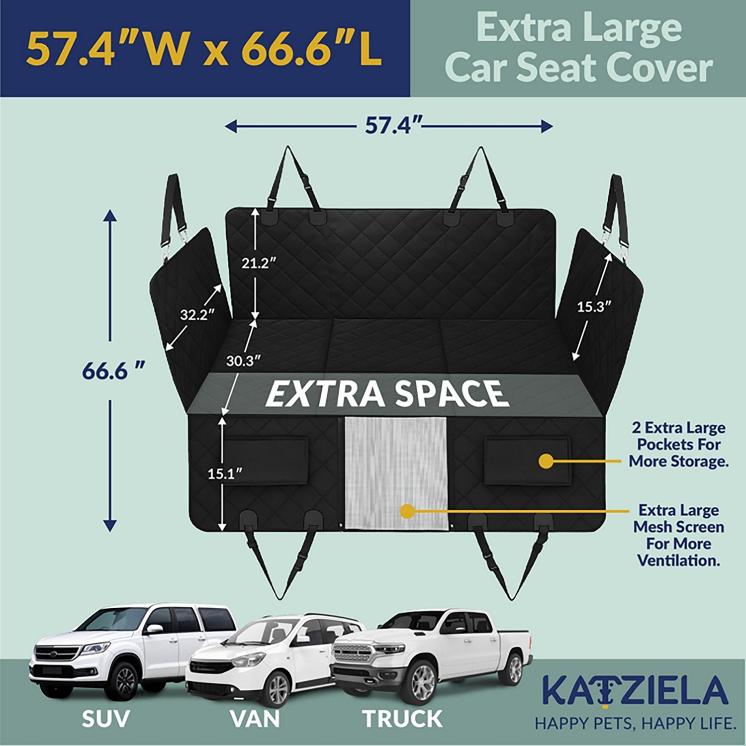 Katziela XL Hammock Car Seat Cover - view number 3