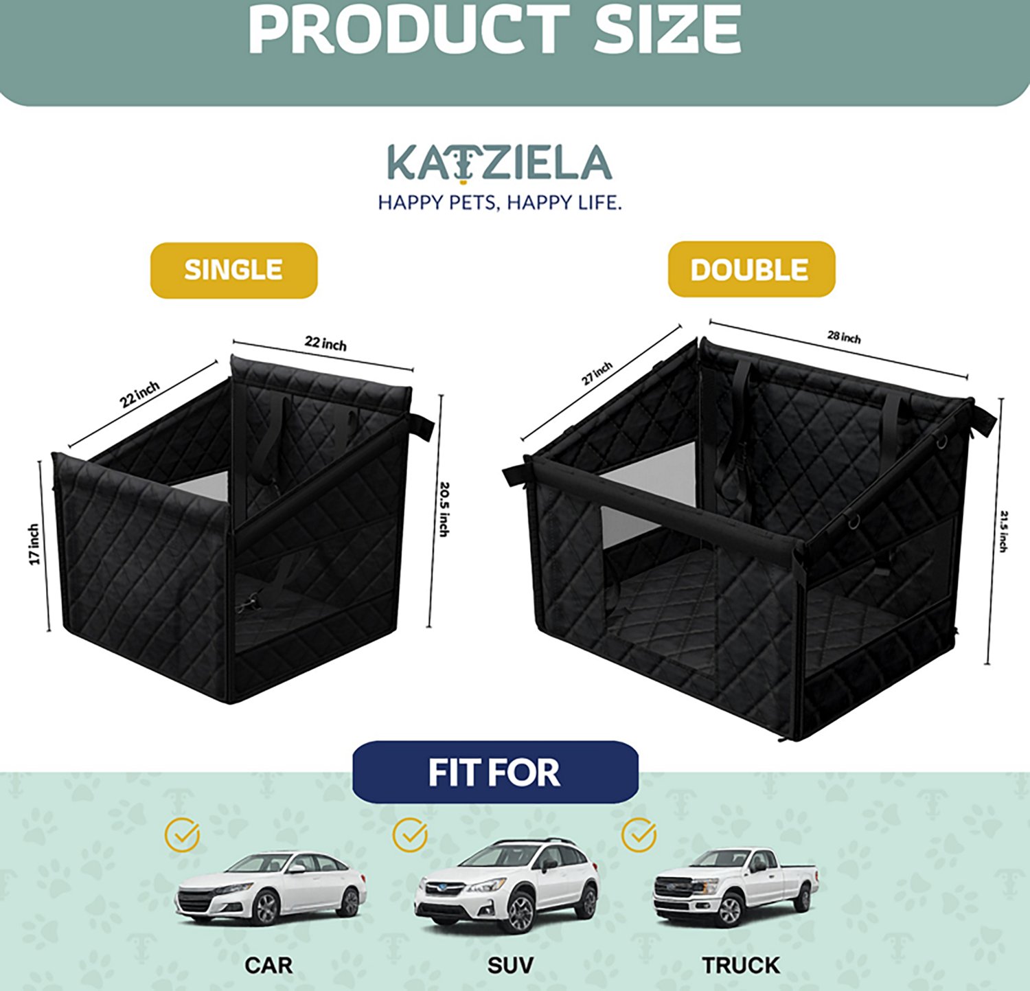 Katziela Single Dog Car Seat Regular Cover - view number 2