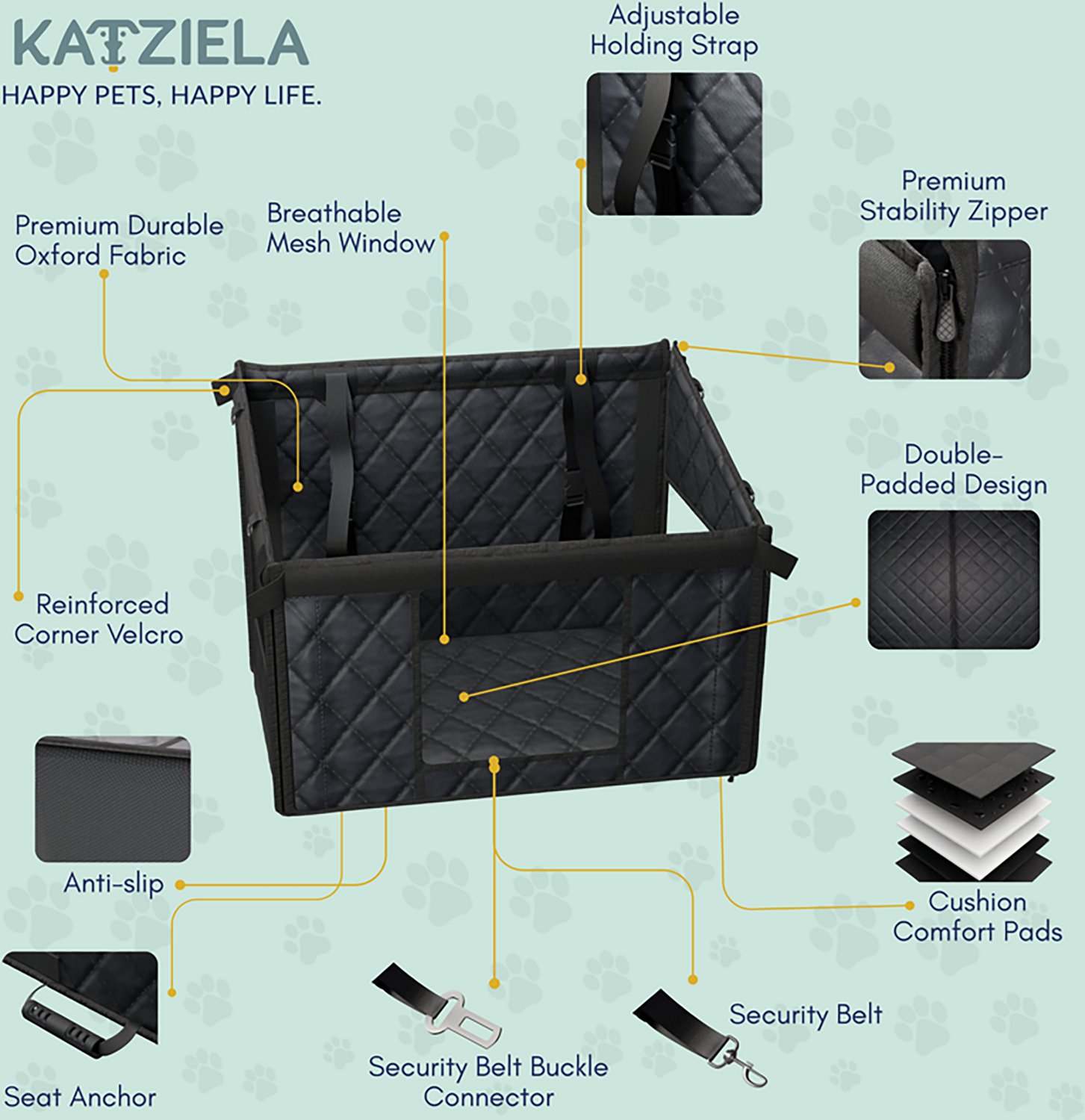 Katziela Double Dog Car Seat Large Cover - view number 3